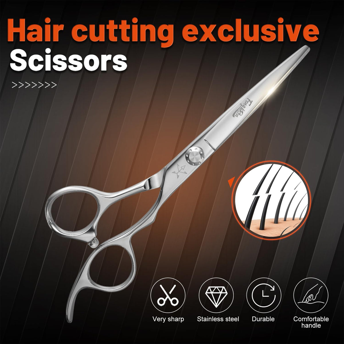 Fengliren Tijeras De Peluquería Profesionales De Alta Gama, Extremadamente Afiladas, De 15 Cm (6"), Fabricadas En Aleación De Acero Inoxidable. Ideales Para Salones De Belleza Y Uso Doméstico.