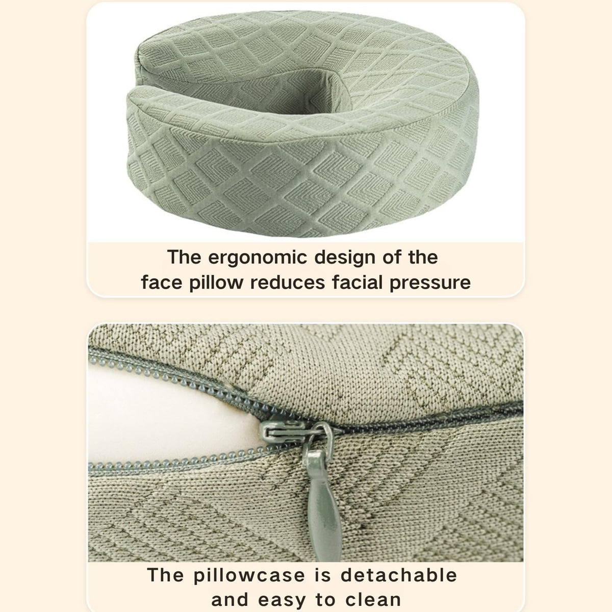 Reposacabezas de Masaje con Espuma Viscoelástica Altura Ajustable y Funda Lavable para Mayor Comodidad