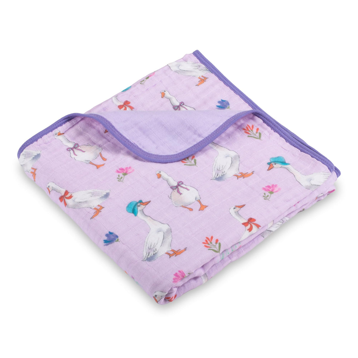 LollyBanks Manta para bebé, edredón 100% algodón de muselina para niños y niñas, edredón para niños de 47 x 47 pulgadas, edredón suave y acogedor de 6 capas para recién nacidos, edredón ligero para