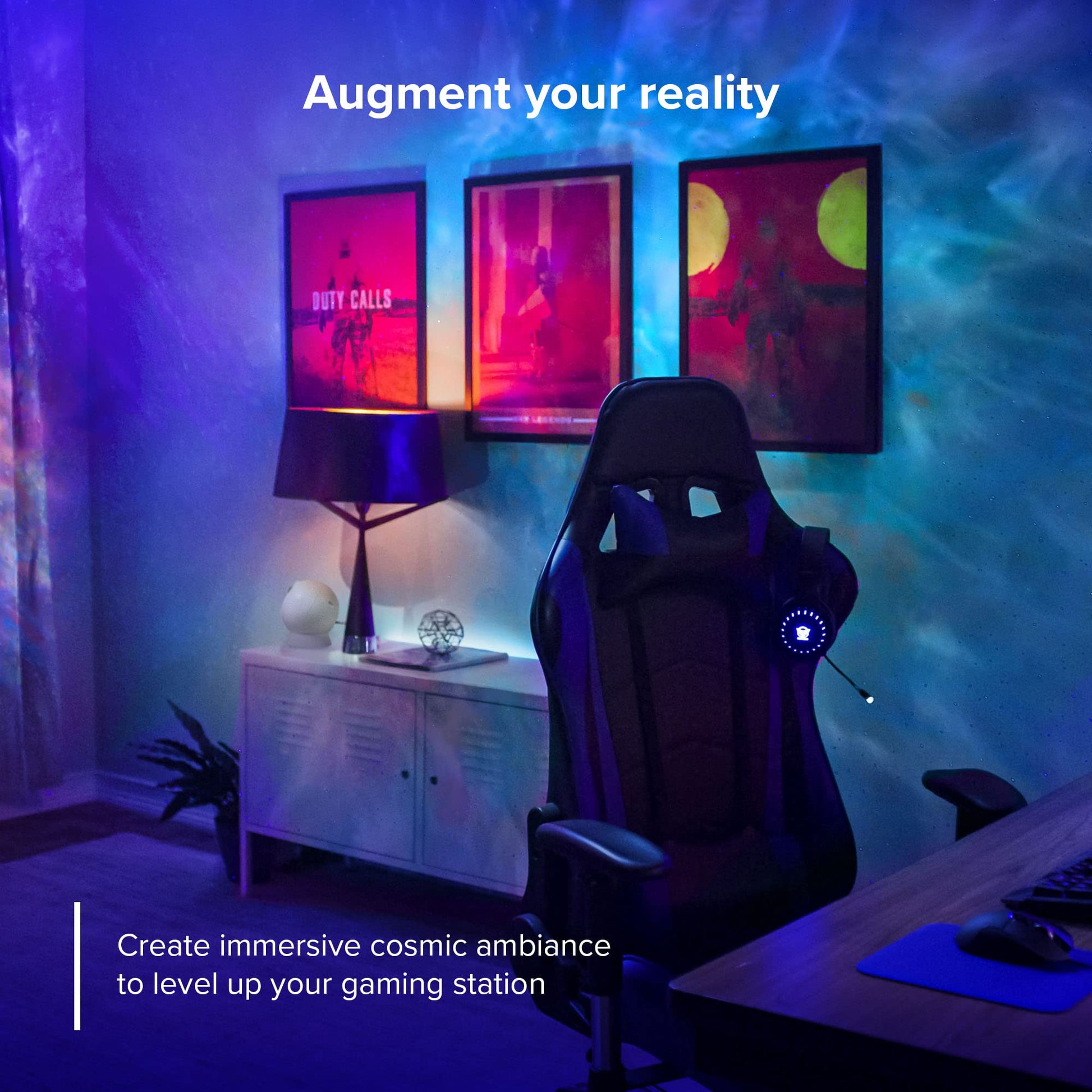 BlissLights Sky Lite Evolve - Proyector de estrellas, proyector de galaxias y nebulosa, con iluminación LED, WiFi App, excelente regalo para meditación, relajación, sala de juegos, cine en casa y luz nocturna en la habitación (estrellas verdes).