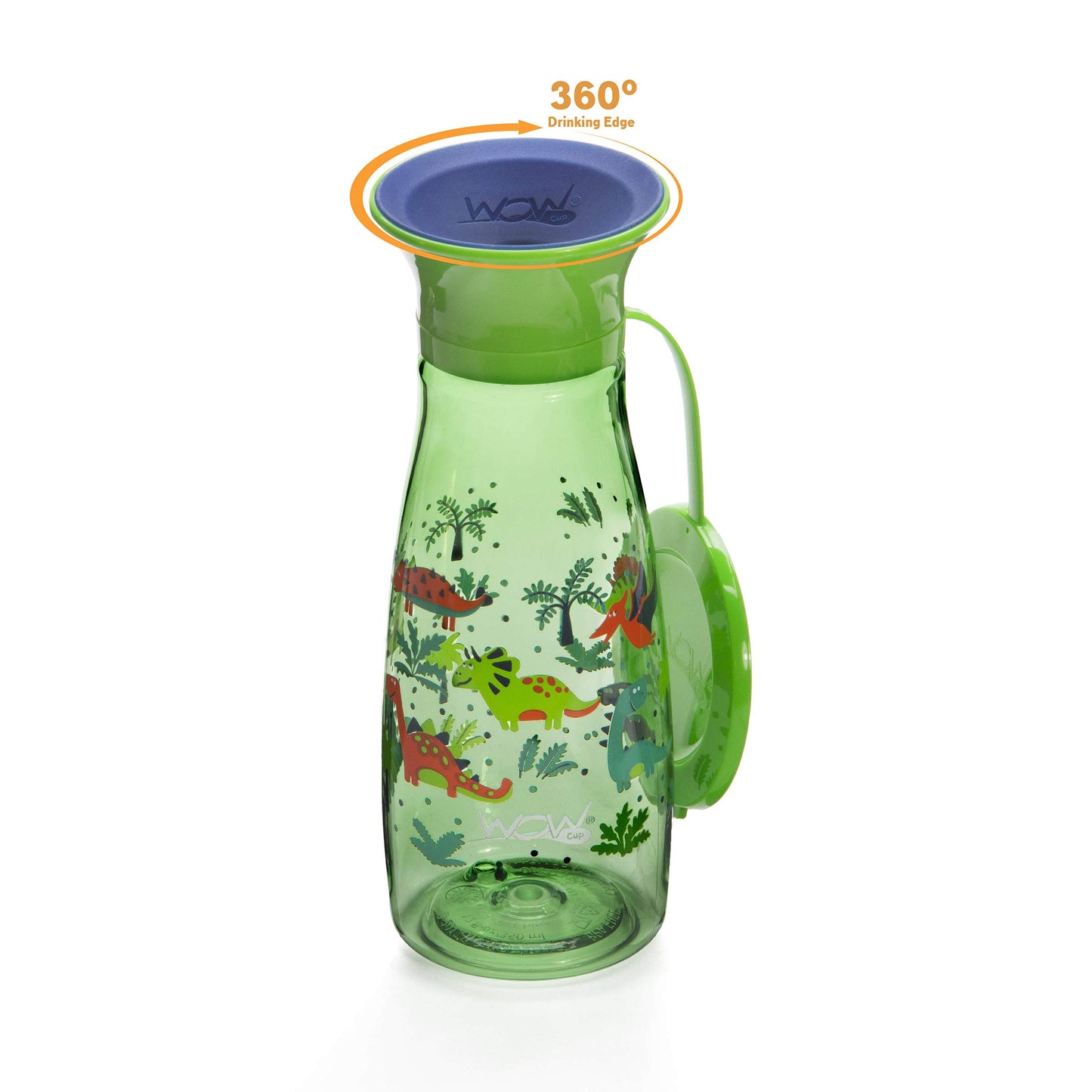 Wow Cup Mini 360 - Taza para beber, 12 onzas, paquete de 2 (rosa/verde)