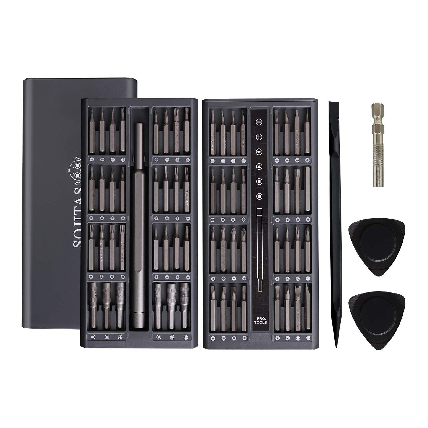 Juego de Desarmadores Precisión SOJITAS 67 en 1 con Puntas para Celulares, Laptop, Controles y más Herramientas magnéticas
