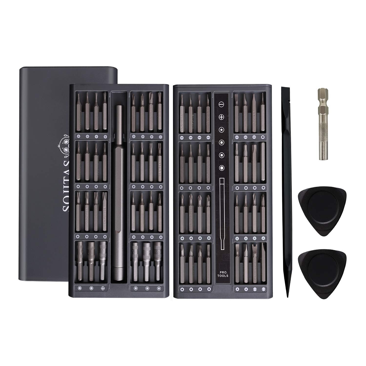 Juego de Desarmadores Precisión SOJITAS 67 en 1 con Puntas para Celulares, Laptop, Controles y más Herramientas magnéticas