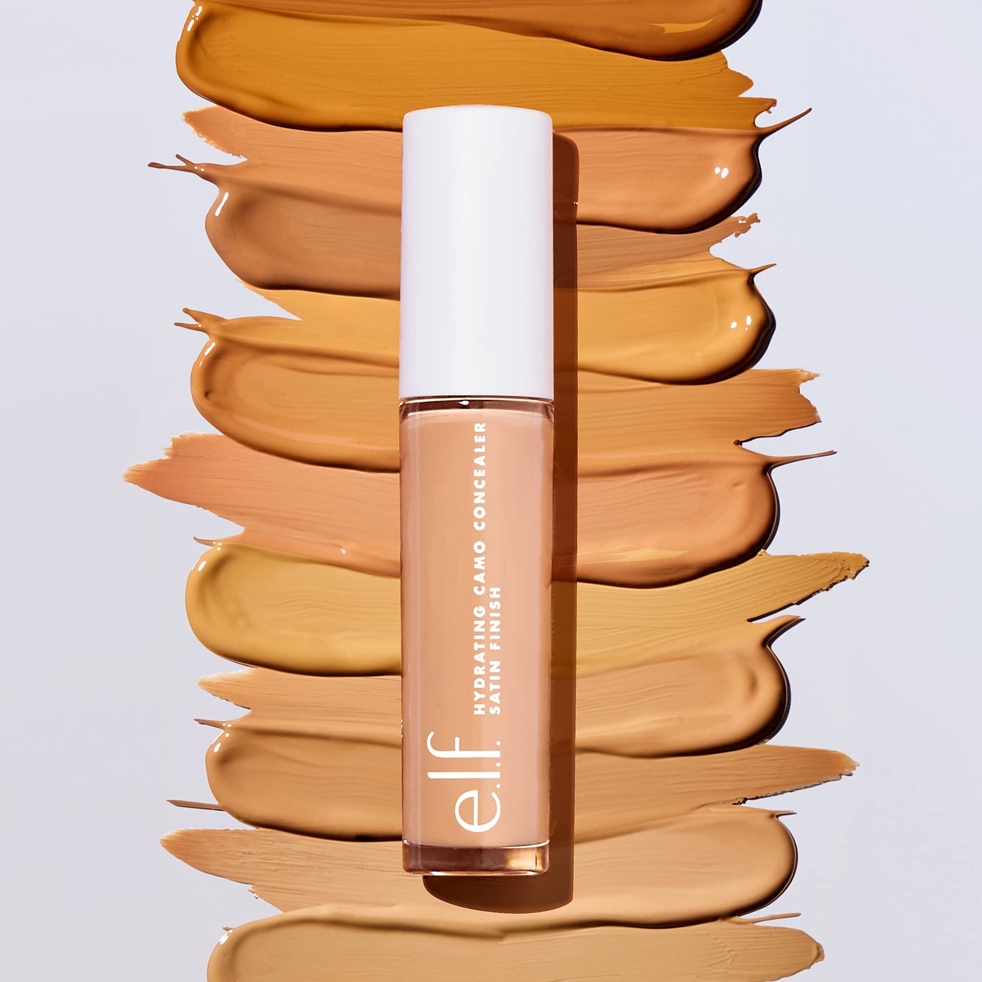 elf, Corrector de camuflaje hidratante, Ligero, Cobertura completa, Larga duración, Oculta, Corrige, Cubre, Hidrata, Destaca, Arena clara, Acabado satinado, 25 tonos, Uso durante todo el día, 0.20 Fl
