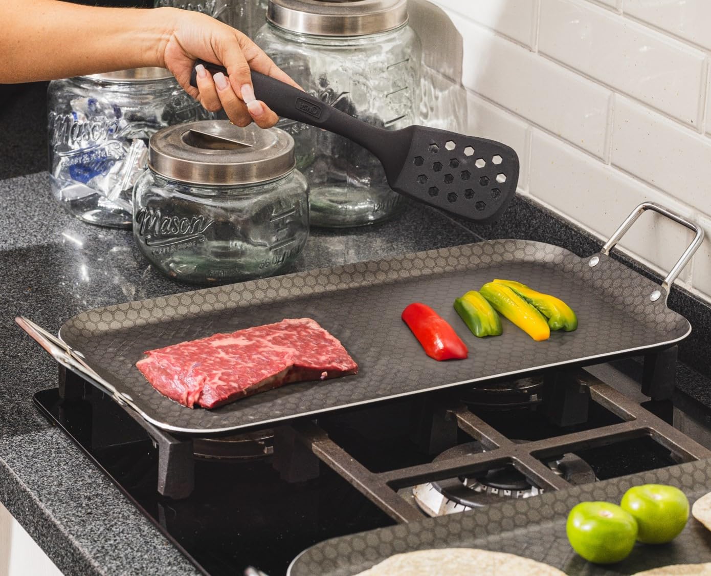 Cinsa Parilla Doble con Grill, Aluminio con antiadherente thermocell, 62 cm (Magnifica)