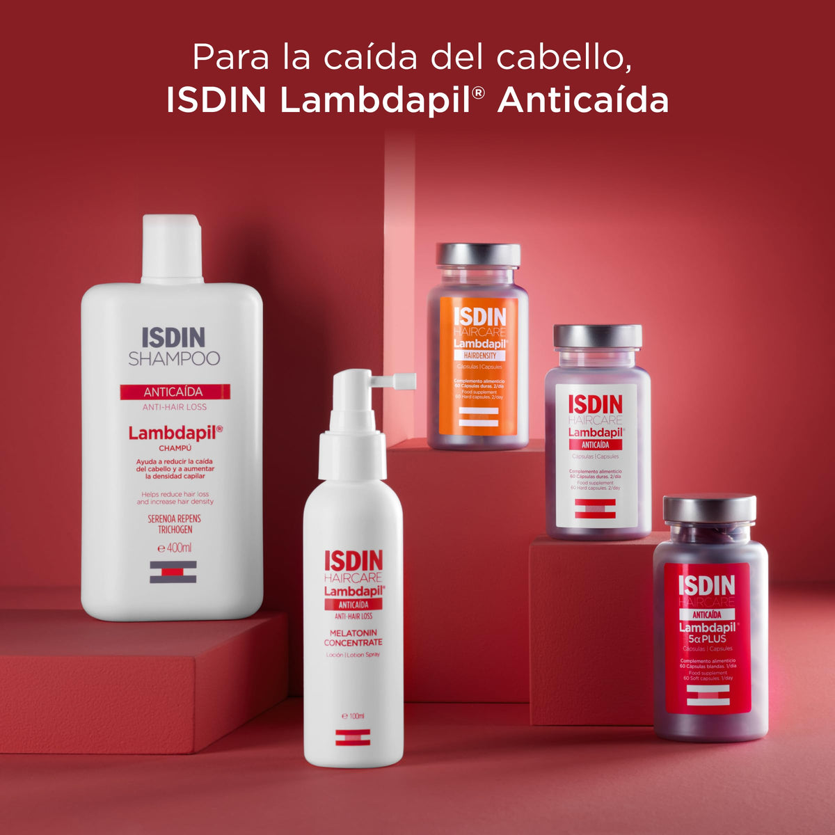 Loción Spray Anticaída Isdin Lambdapil Melatonina 100 Ml para Reforzar el Cabello