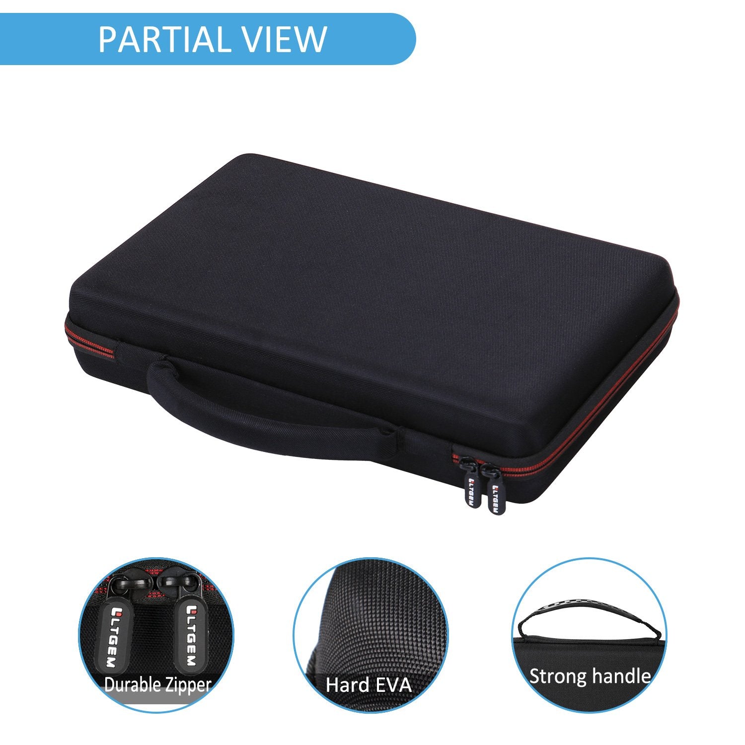 LTGEM - Funda rígida de EVA para Novation Launchkey Mini teclado USB MK2, driver de 25 notas, bolsa de almacenamiento protectora de viaje