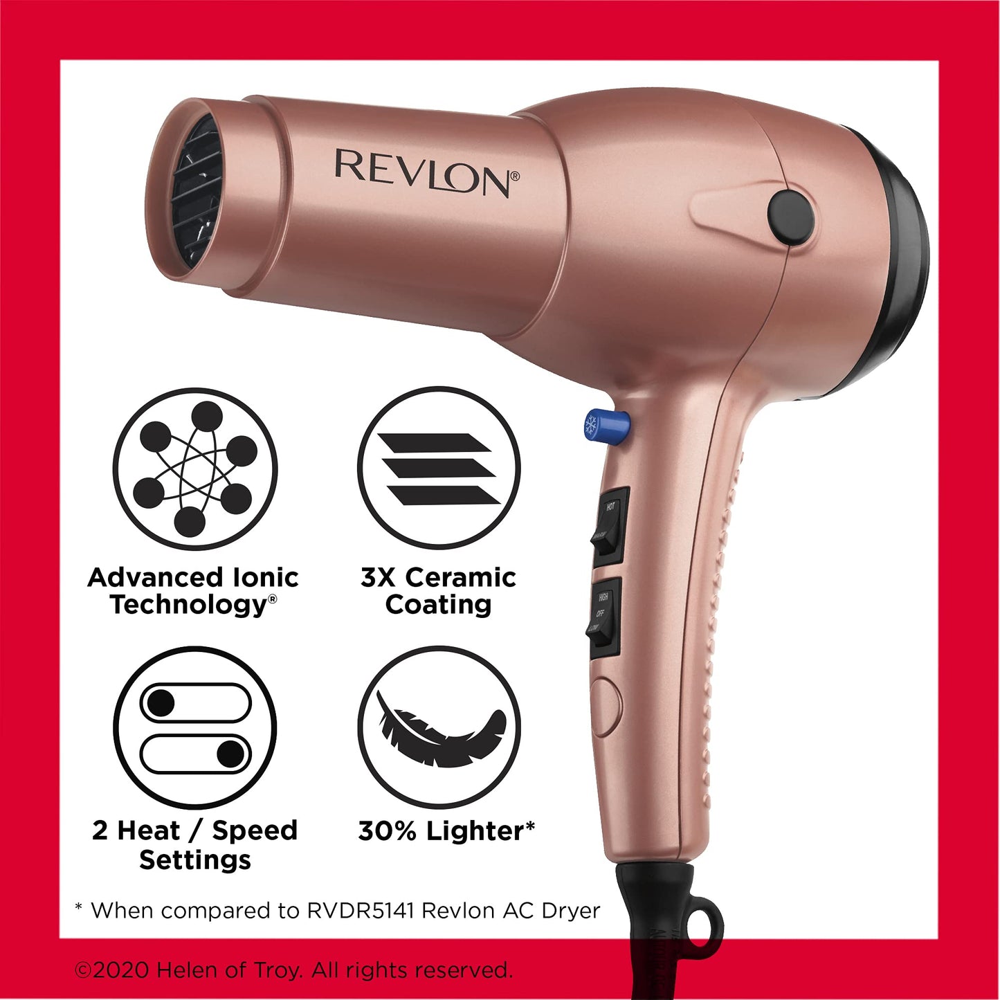 Secadora para Cabello Revlon Bronce 1875 W