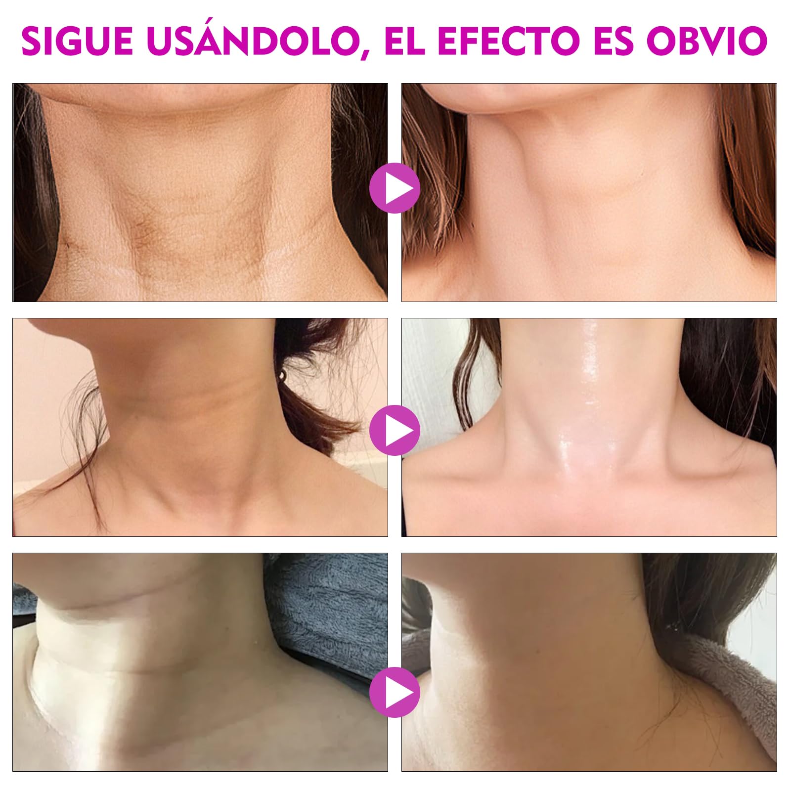 Crema Antienvejecimiento con Colágeno y Vitaminas para Rostro, Cuello y Escote - Hidratante y Regeneradora - Set de 2 Unidades