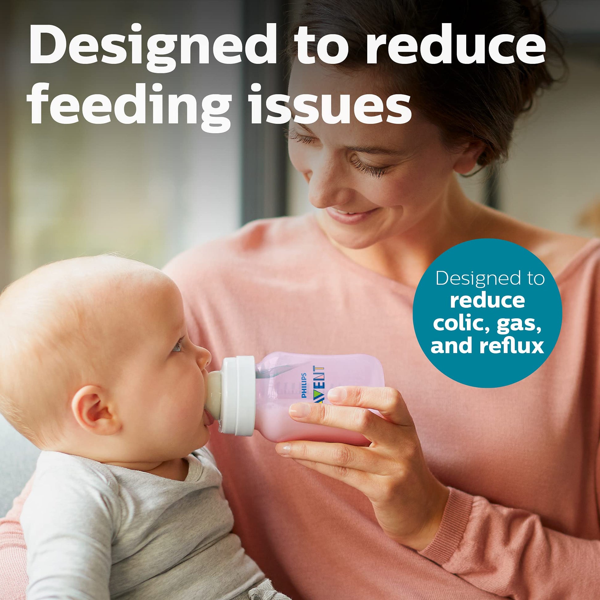 Biberones Anticólicos Philips AVENT Rosa Paquete de 4
