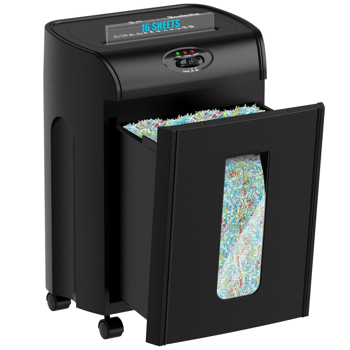 Destructora de Papel Microcorte 10 Hojas Negra con Cesto Extraíble para Oficina