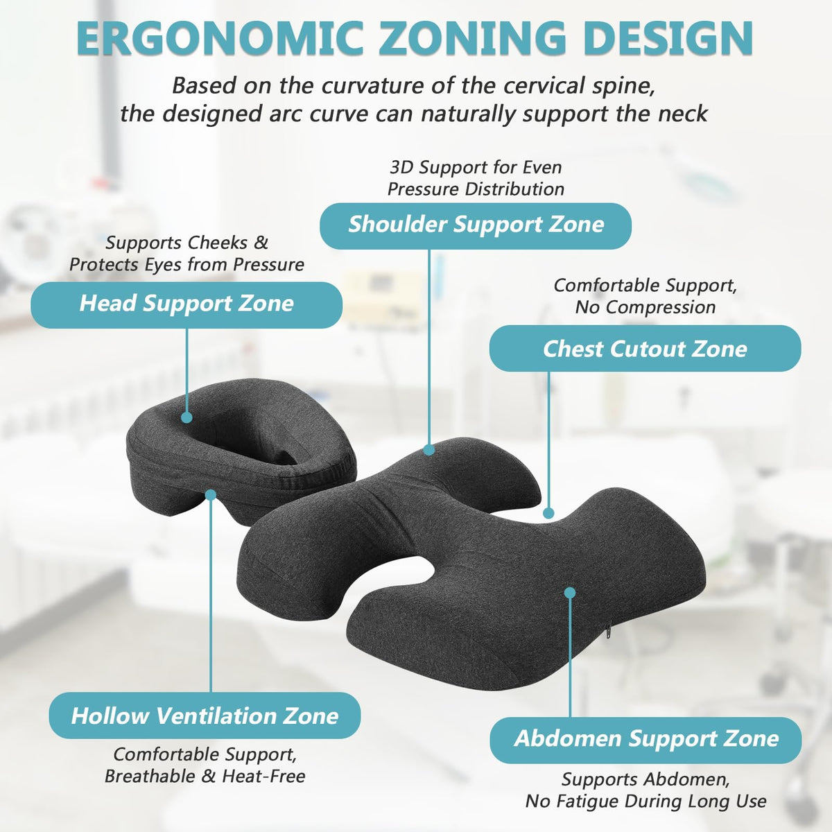 Almohada de Masaje Hdenmist boca abajo para Dormir