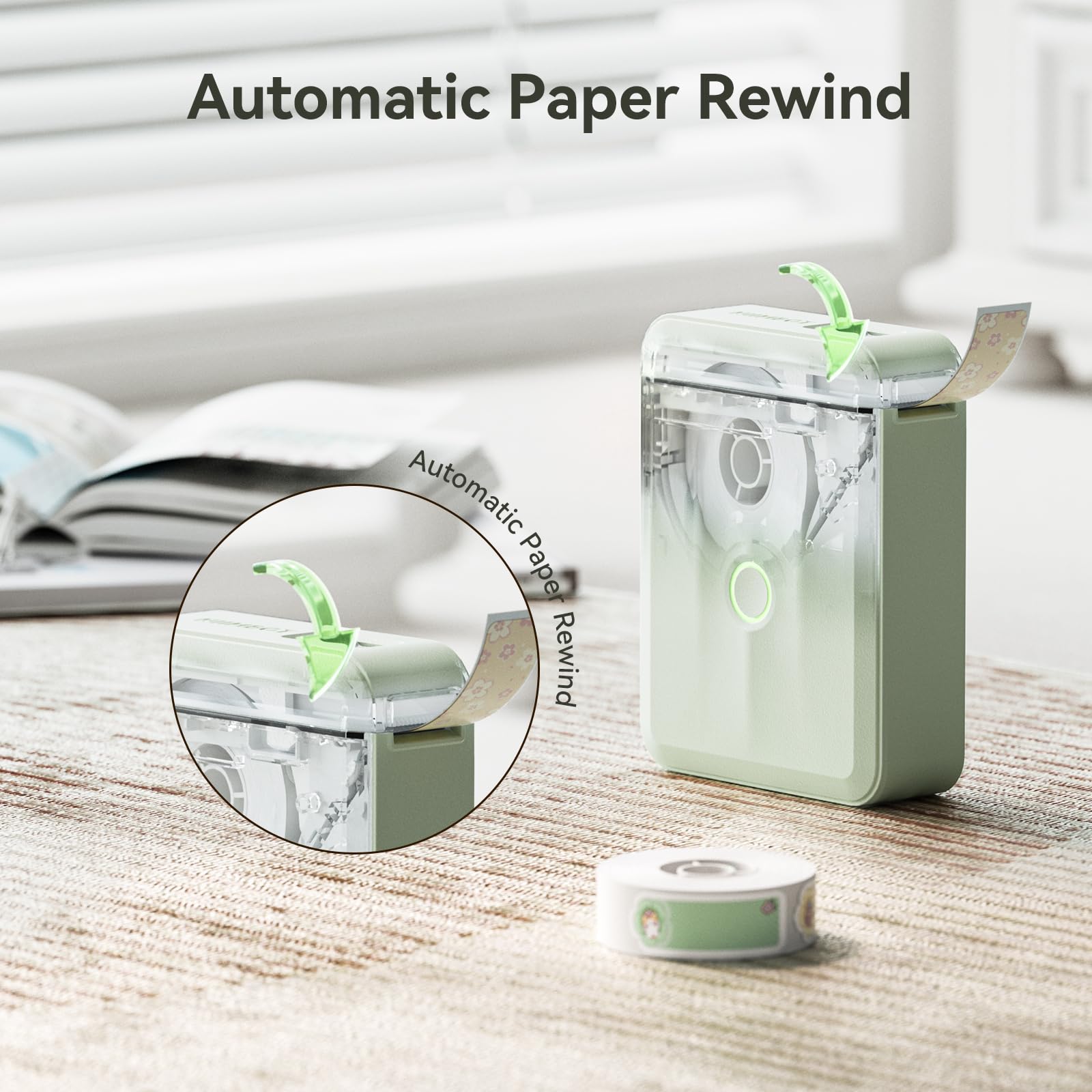 NIIMBOT D110 - Mini máquina para etiquetar con cinta, impresora térmica Bluetooth portátil, etiquetadora de calcomanías con múltiples plantillas para organización de oficina, hogar, cocina, escuela,