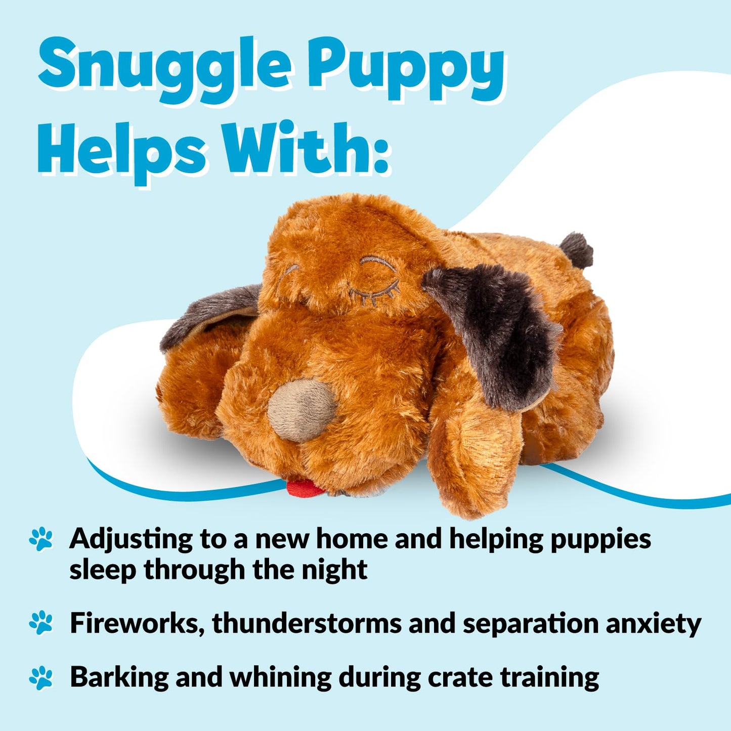Juguete de Ayuda Conductual SmartPetLove Snuggle Puppy marrón Mutt