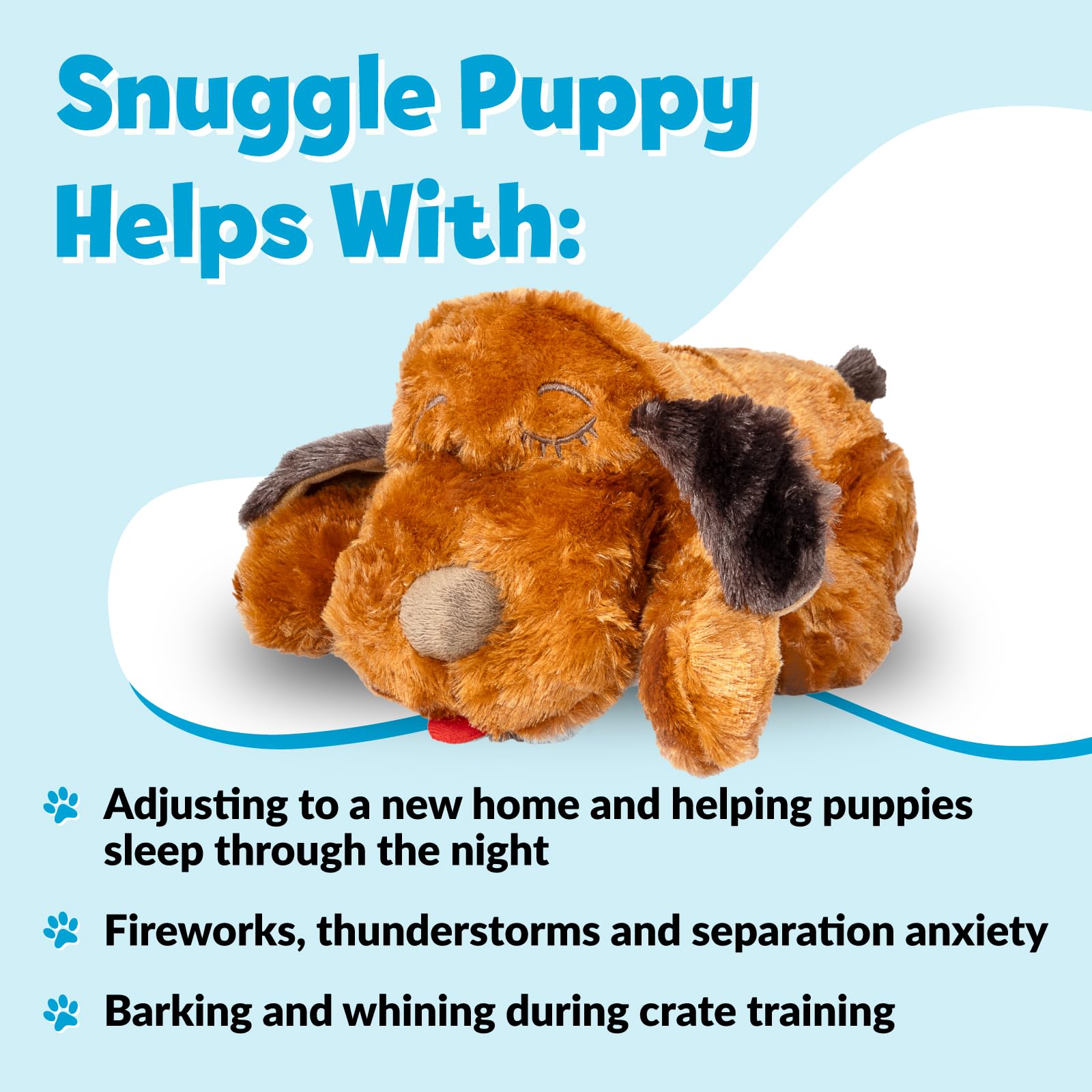 Juguete de Ayuda Conductual SmartPetLove Snuggle Puppy marrón Mutt