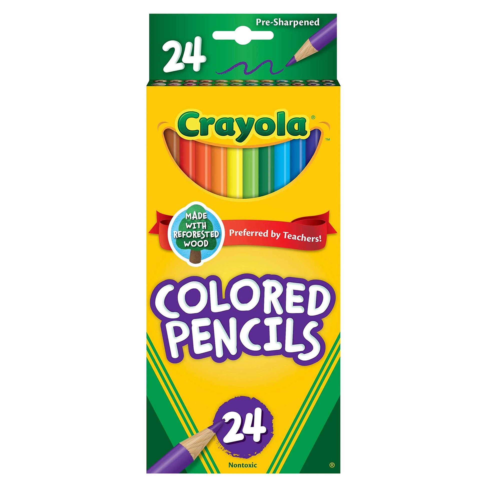 Crayola Lápices de Color, 24 Unidades - 2 Colores Metálicos y 2 Neón, ¡Nuevos