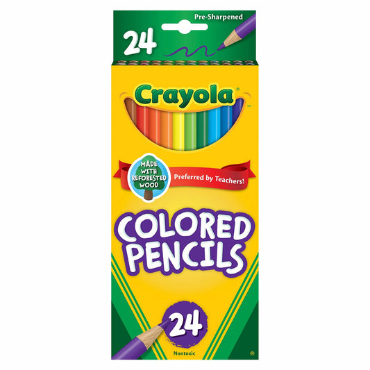 Crayola Lápices de Color, 24 Unidades - 2 Colores Metálicos y 2 Neón, ¡Nuevos