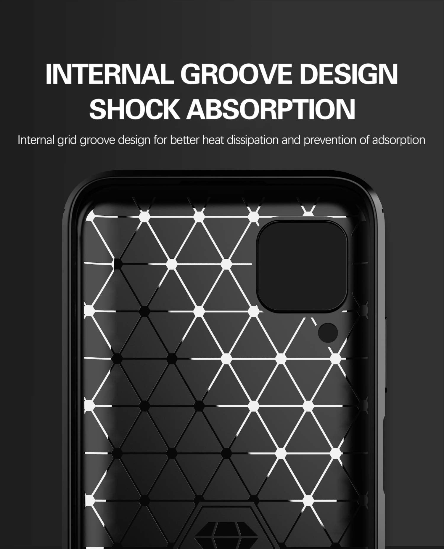 Funda Uso Rudo USDILU para Huawei P40 Lite Negro TPU Suave Silicón Flexible
