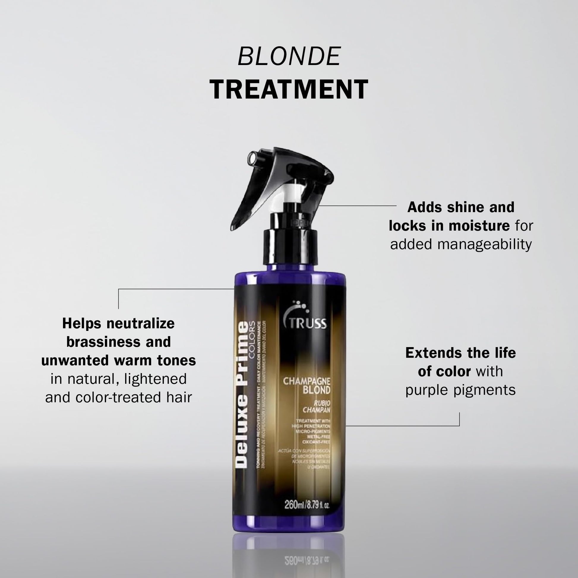 Truss Acondicionador Deluxe Prime Rubio 8.79 Fl Oz