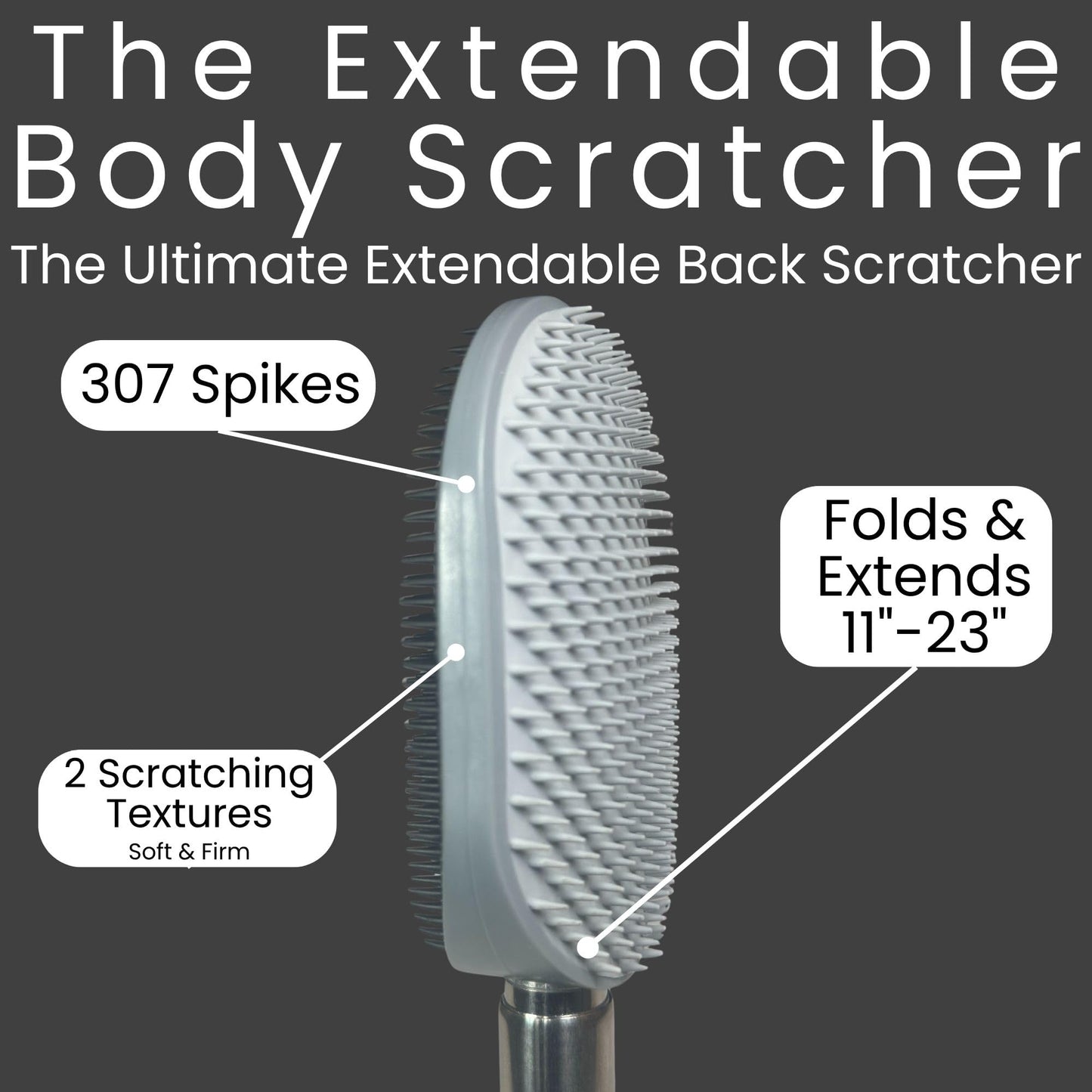 Masajeador The Body Scratcher Expansible para Cuero Cabelludo y Espalda, Superficie Grande para Arañazos