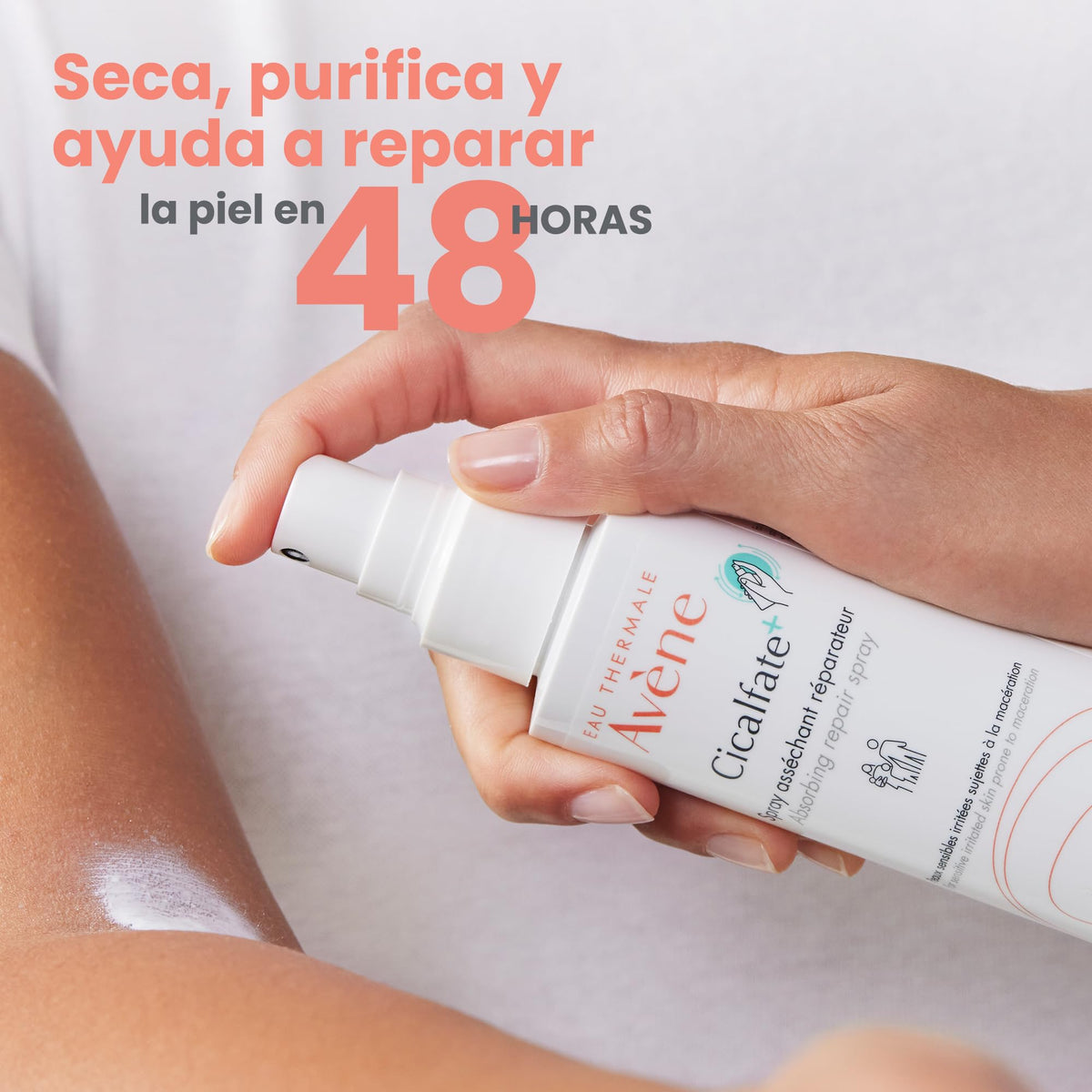 AVENE, Cicalfate+ Spray Secante Reparador, Para Piel Sensible, 100ml