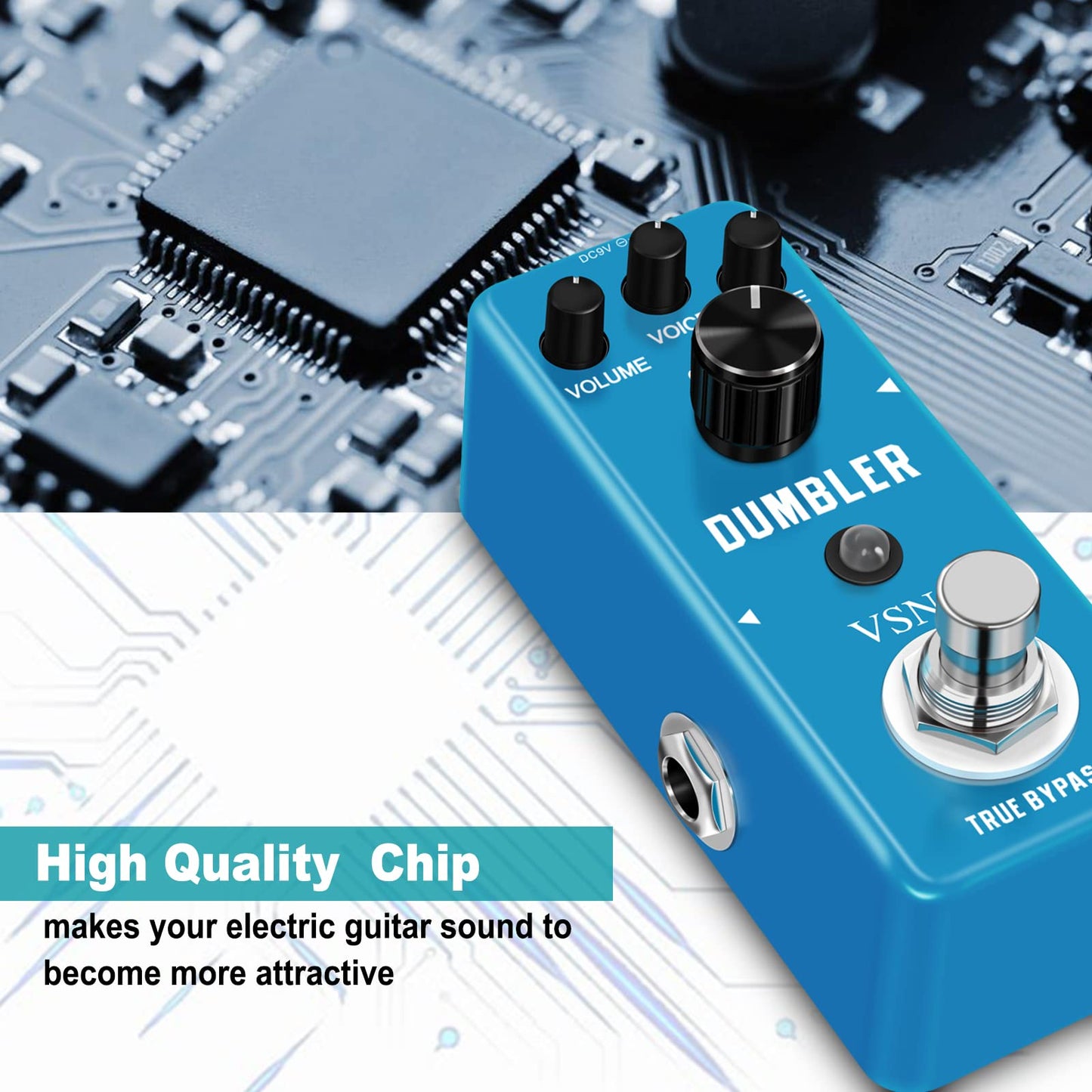 VSN Distortion Overdrive Dumbler Pedal Analog Dumbler Overdrive Pedals For Electric Guitar With Amp Simulator Effect Pedal For Mini Size Ture Bypass
