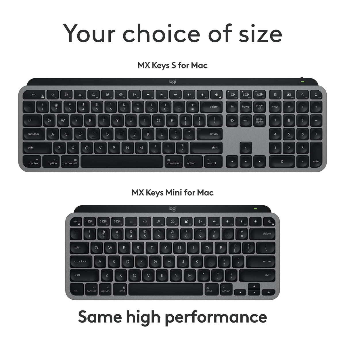 Teclado inalámbrico Logitech MX Keys S gris escritura precisa para MacBook e iMac