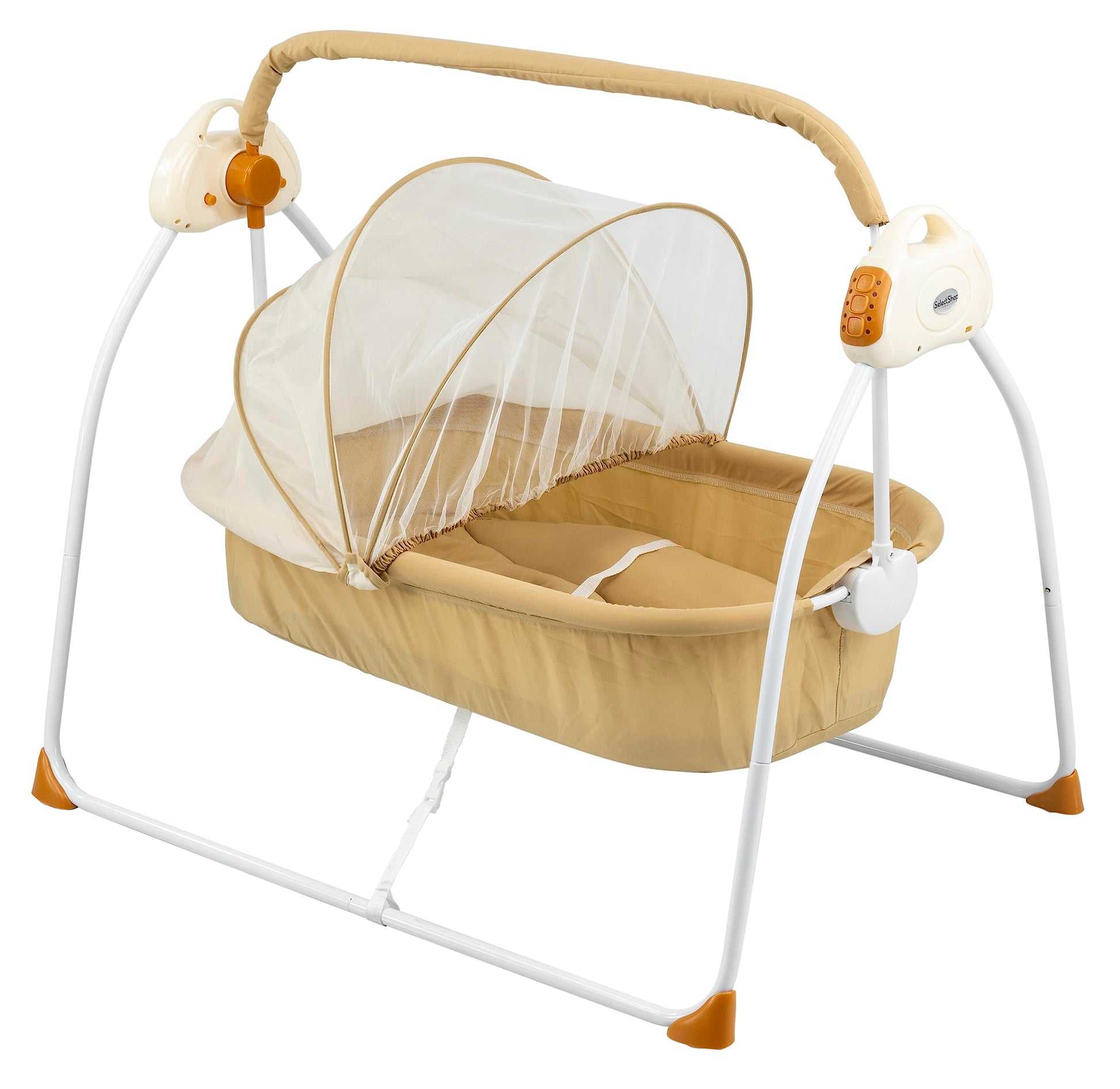 Cuna Mecedora Eléctrica SELECTSHOP Café para Bebé