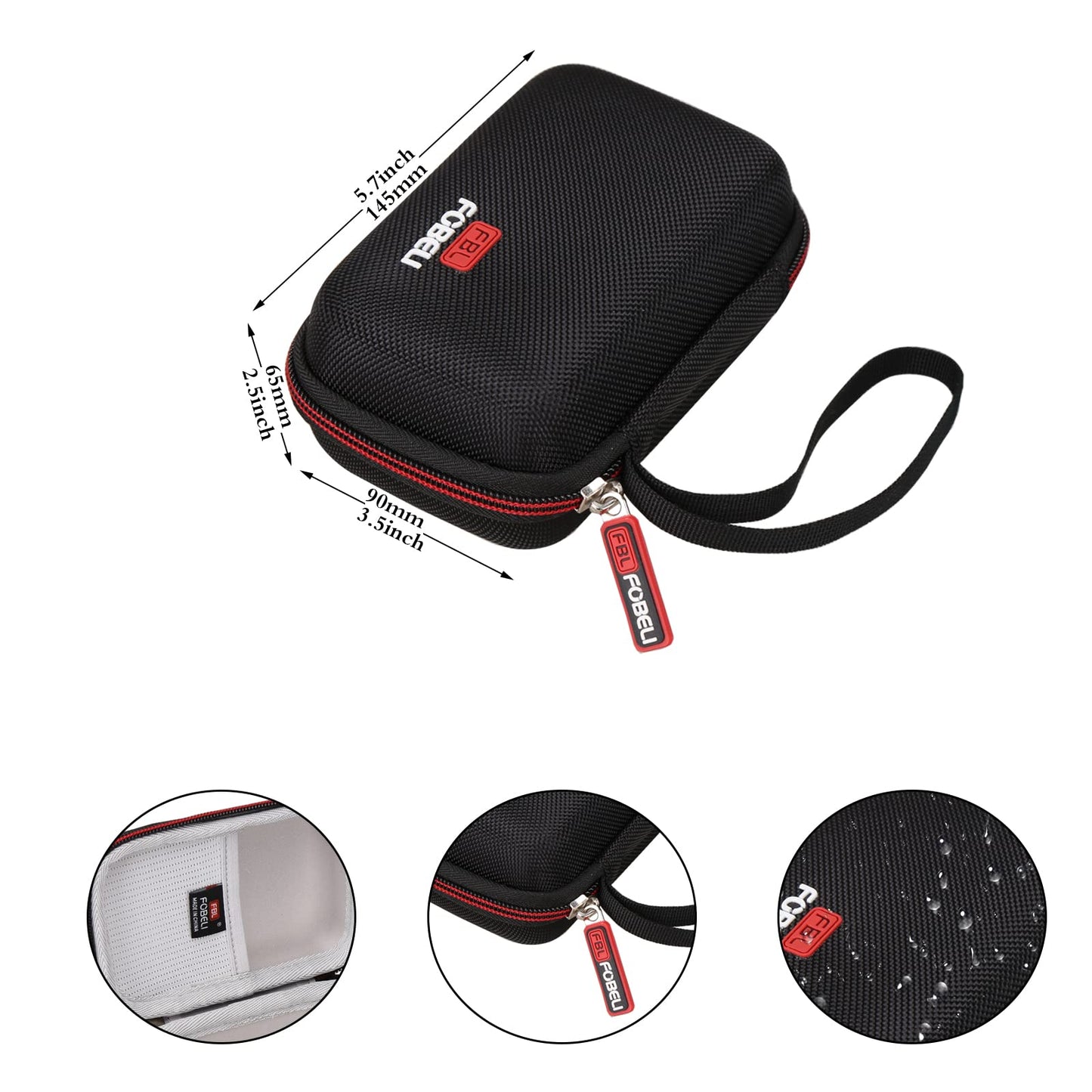 FBLFOBELI BaBylissPRO /GOLDFX/ROSEFX/BLACKFX/Collection Barberology - Afeitadora de doble lámina de metal inalámbrica, bolsa de viaje compacta a prueba de golpes