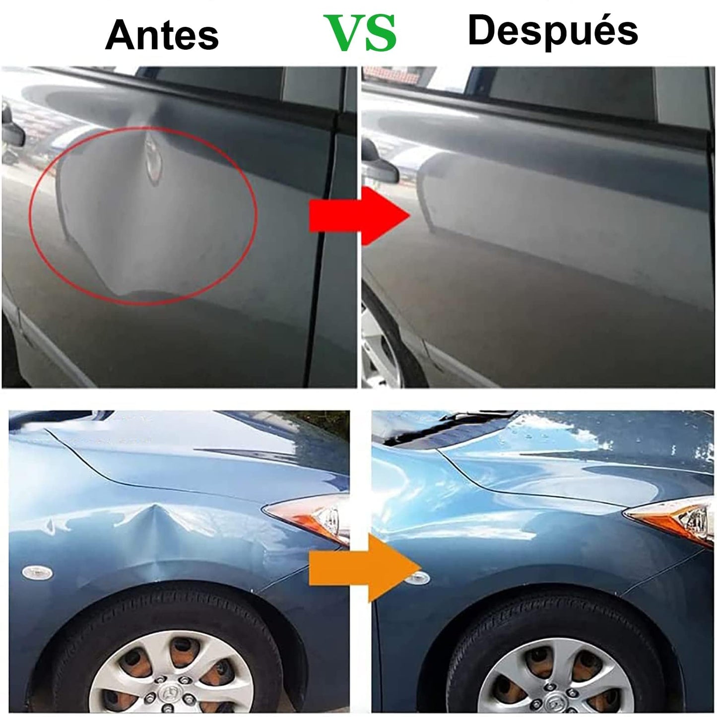 Kit de Extractor de abolladuras, Herramienta de reparación de abolladuras sin Pintura, Adecuado para Coche, Frigorífico o Moto de abolladuras pequeñas Grandes