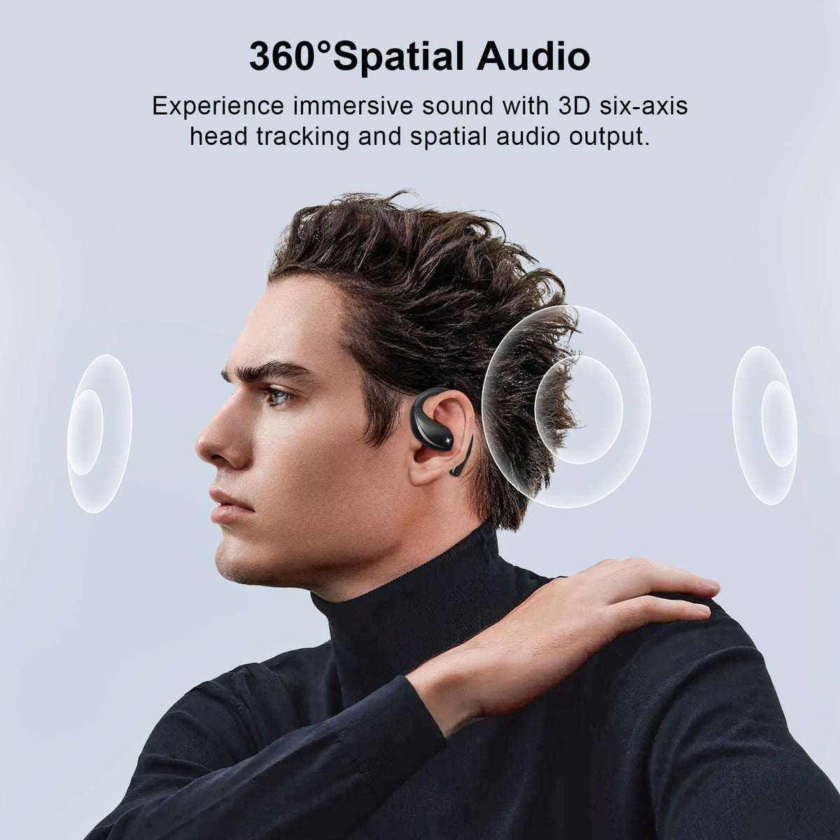 Auriculares Inalámbricos Psadhi Negro Conducción Ósea para Correr y Fitness IPX7 Impermeable