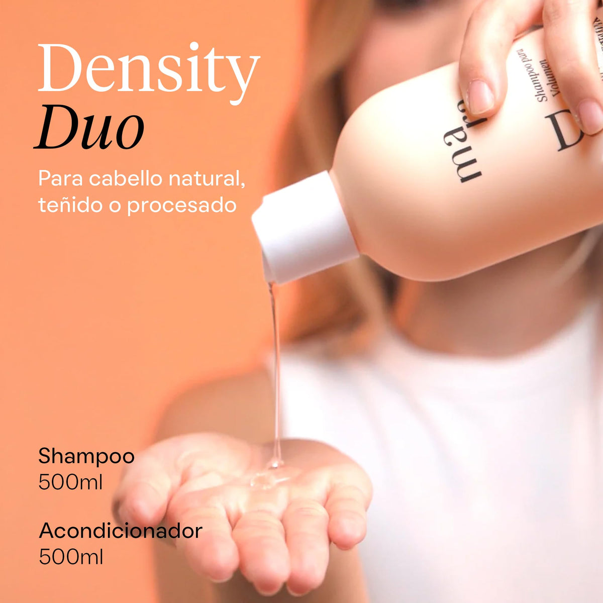 MARAMA | Set Density Duo - Shampoo + Acondicionador Voluminizador de Cabello 500 ml c/u | Con Proteína de Soya y Bambú para Volumen Natural | Sin Sulfatos y Parabenos (Density Duo)