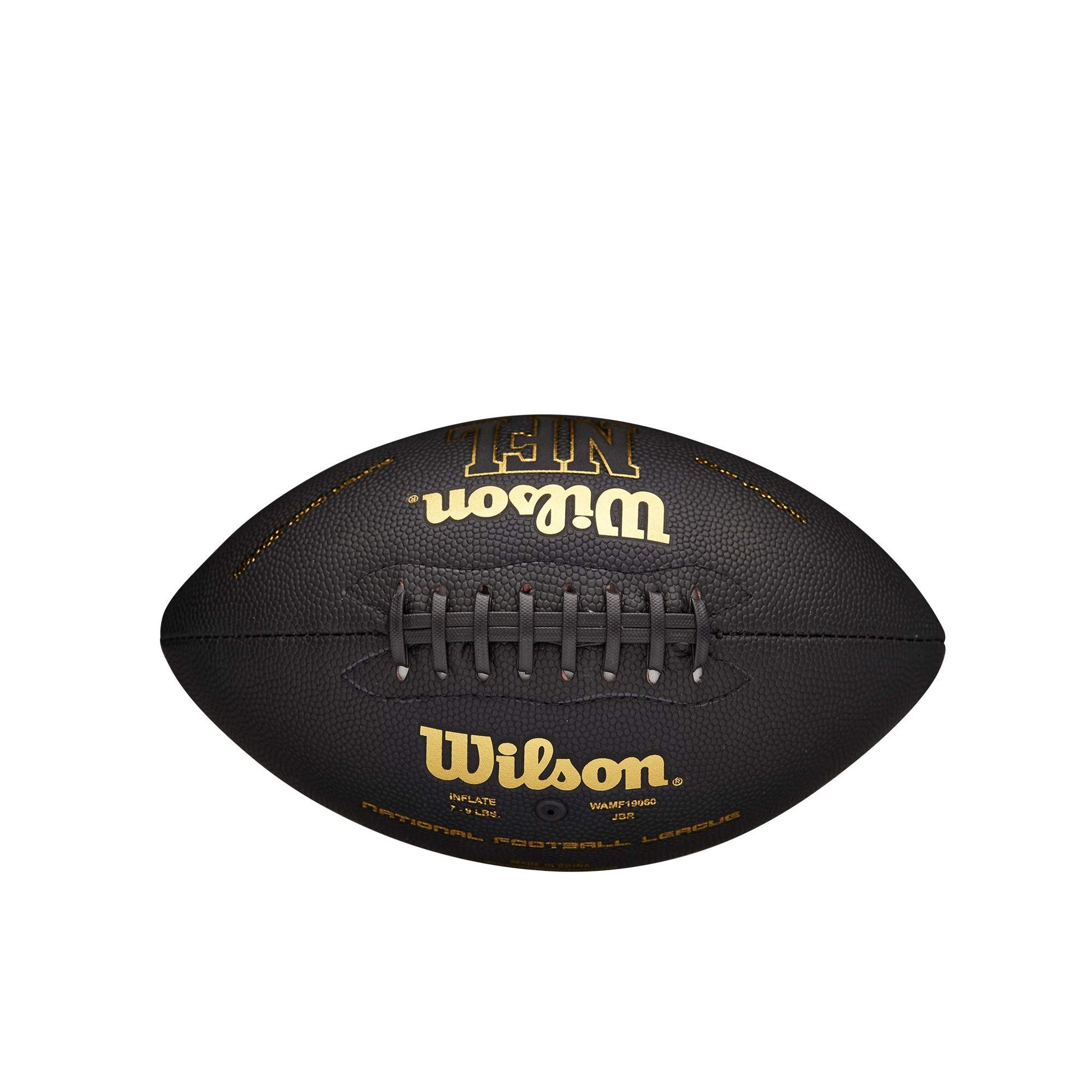 Balón de Fútbol Americano Wilson NFL Super Grip Negro Oro Junior para Niños