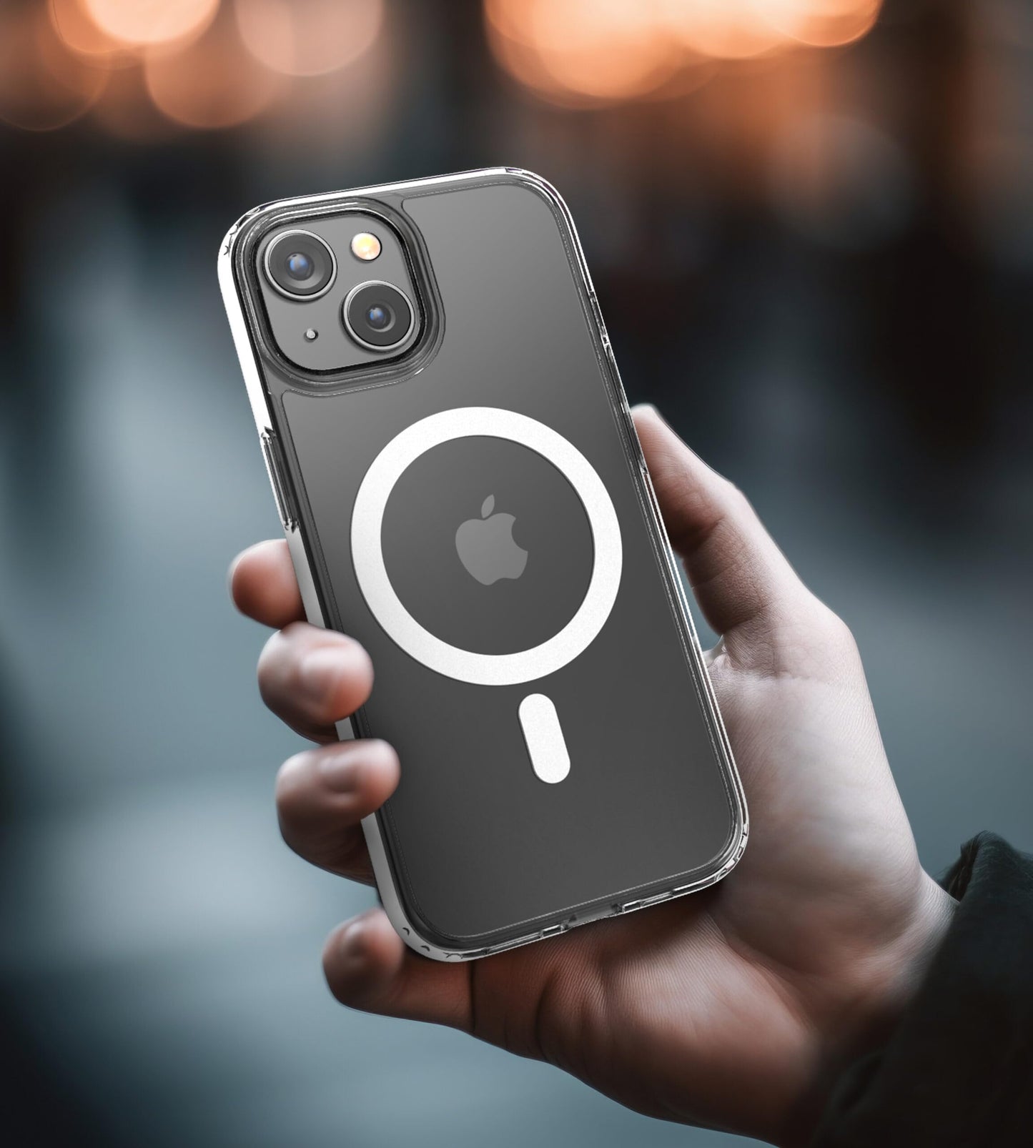 Funda para iPhone 15 Pro MAX Encased Transparente Magnética con Clip de Cinturón y Carcasa Antigolpes Compatible con MagSafe