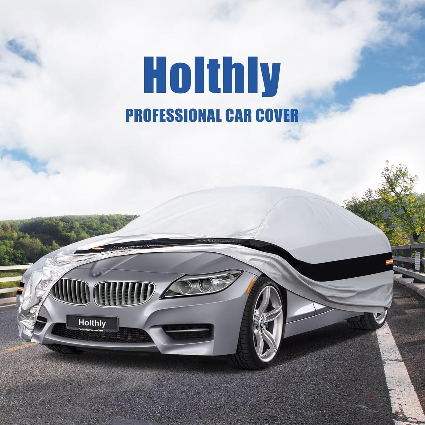 Holthly Funda de Coche de 10 Capas para B-MW Z4 E85, E89, G29 (2009-2025), Fundas de Coche para automóviles para Todo Tipo de Clima, Impermeable, protección contra el Sol, la Nieve, la Lluvia