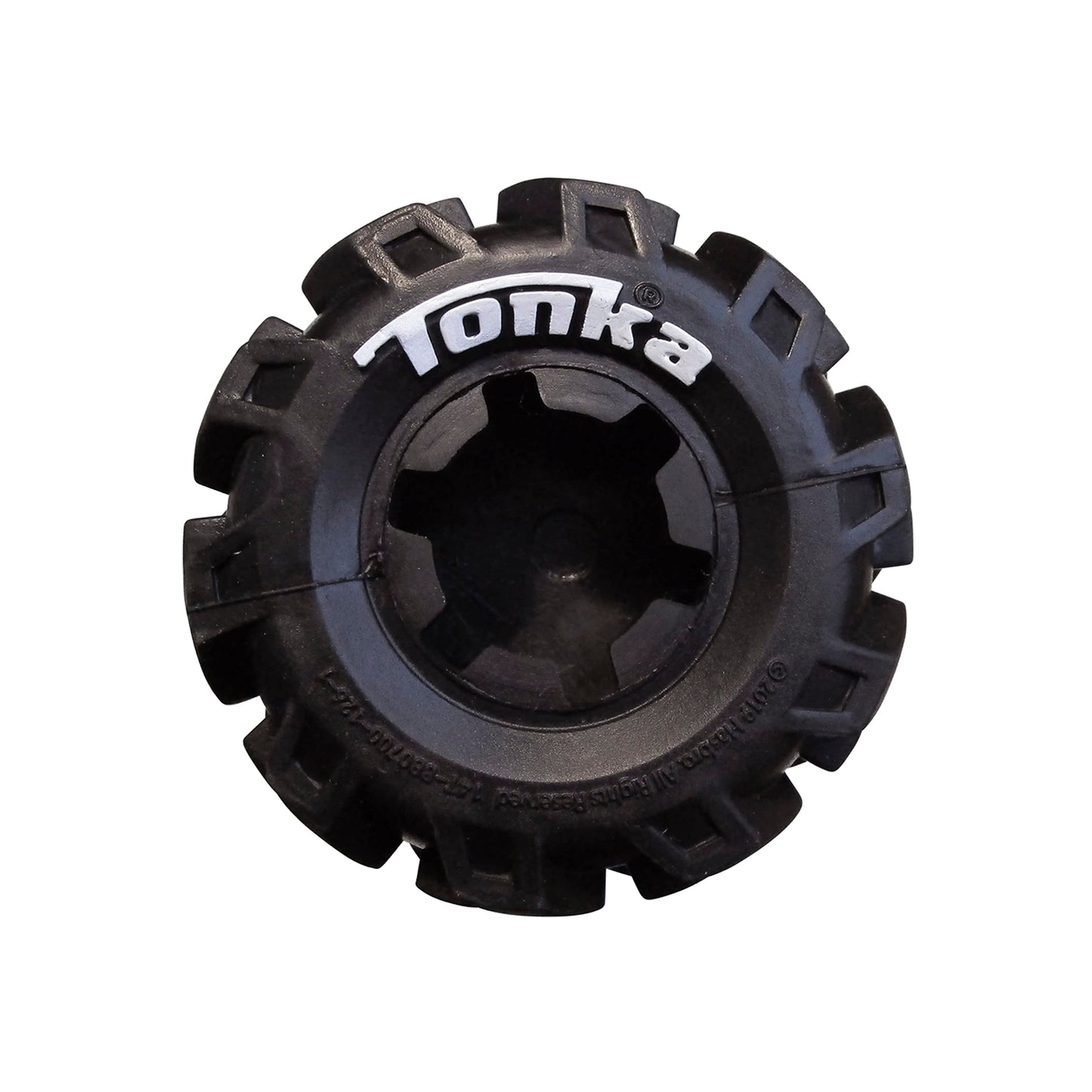 Juguete para Perros Tonka Amarillo Negro con Alimentador Interactivo para Razas Medianas y Grandes