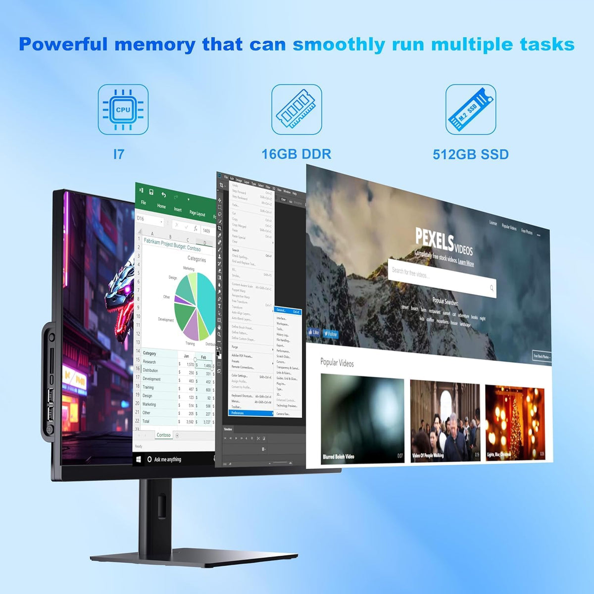 PC Todo en Uno Core i7 FHD IPS 27 Pulgadas con Visualización Giratoria y Cámara Web Emergente