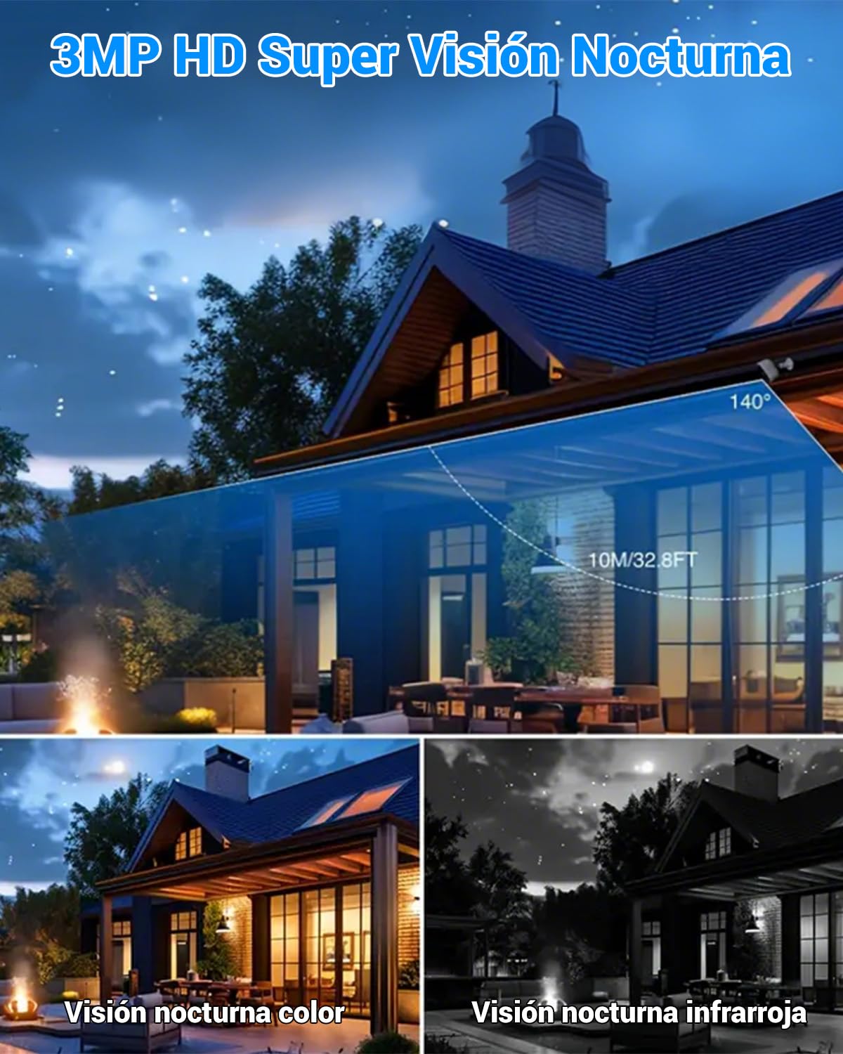 LAXIHUB W2 Cámara de Seguridad Recargble Inalambrica, Arenti APP 2K 3MP Camara Exterior Wifi con Visión Nocturna, Deteccion de Movimiento y Audio Bidireccional, IP65 Impermeable, Compartible con Alexa