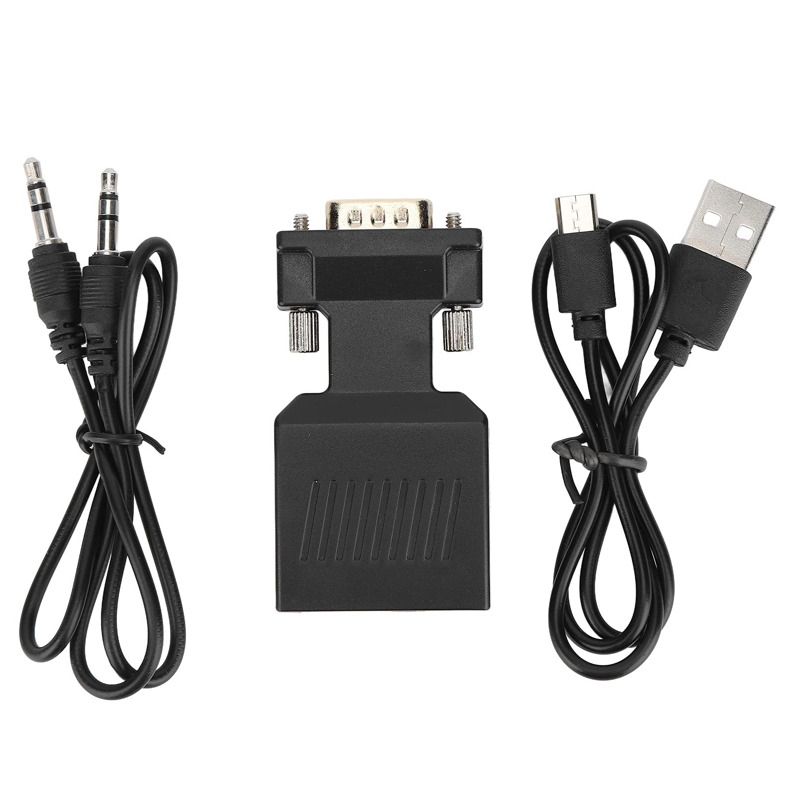 Adaptador VGA a HDMI con Audio 1080P, Convertidor de Video HDMI Hembra VGA Macho para Computadora Portátil, Computadora, Proyector