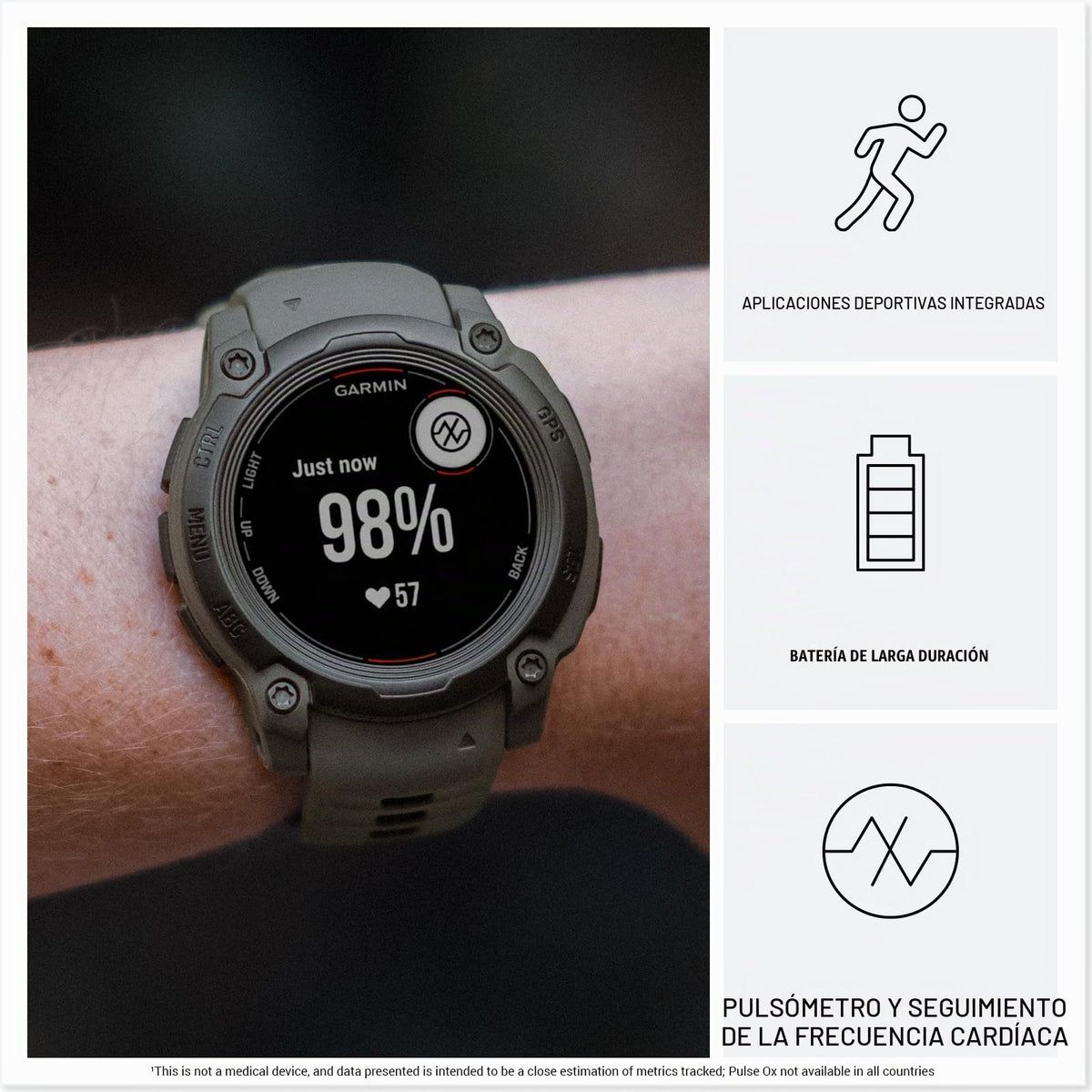 Reloj Garmin Instinct Electric Lime 45 mm