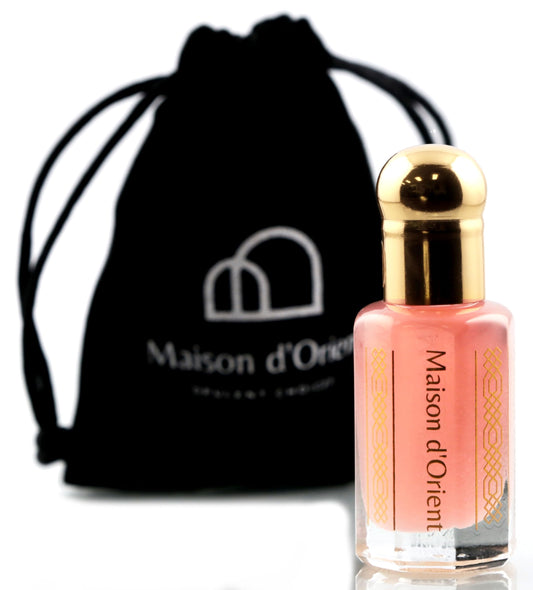 PINK MUSK (Pink Tahara) 12mL | Perfume and Body Oil from Fragrance House Maison d'Orient, Dubai UAE | Original Misk Blend | Alcohol Free and Vegan | Arabian Perfume