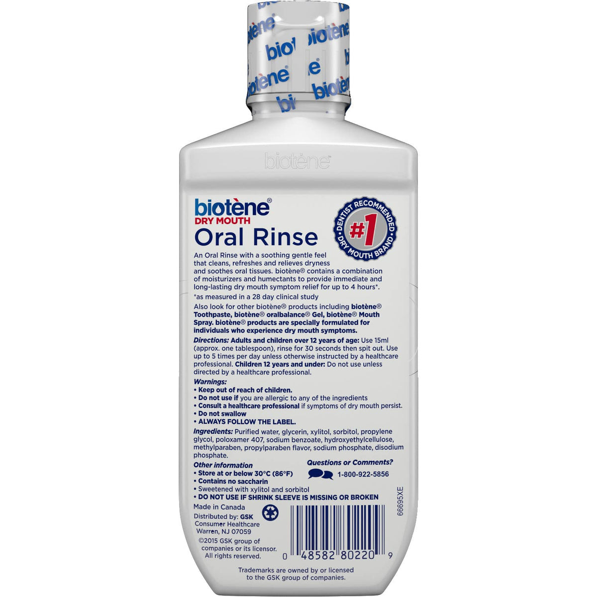 Kit de Enjuague, Spray y Gel Biotène para Control de Boca Seca