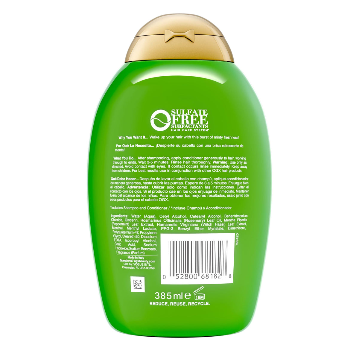 OGX Rosemary Mint XS Conditioner, 384 ml