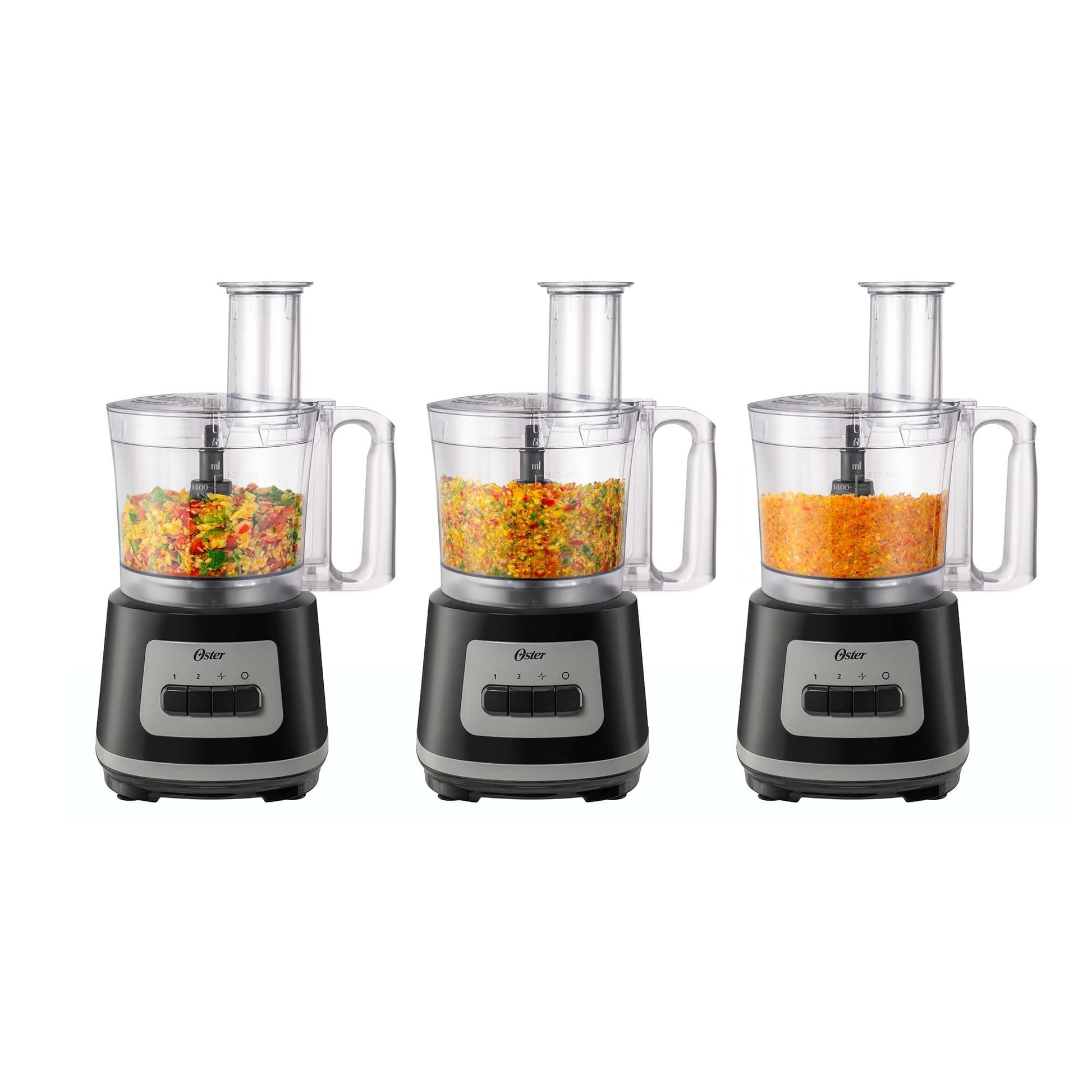 Procesador de Alimentos Oster Negro Motor Potente de 500 Watts y 2 Velocidades