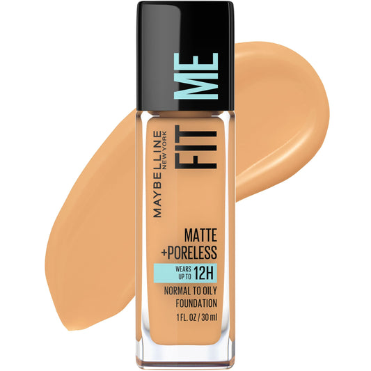 Maquillaje Maybelline Fit Me mate + base líquida sin poros, 312 GOLDEN, 1 caja