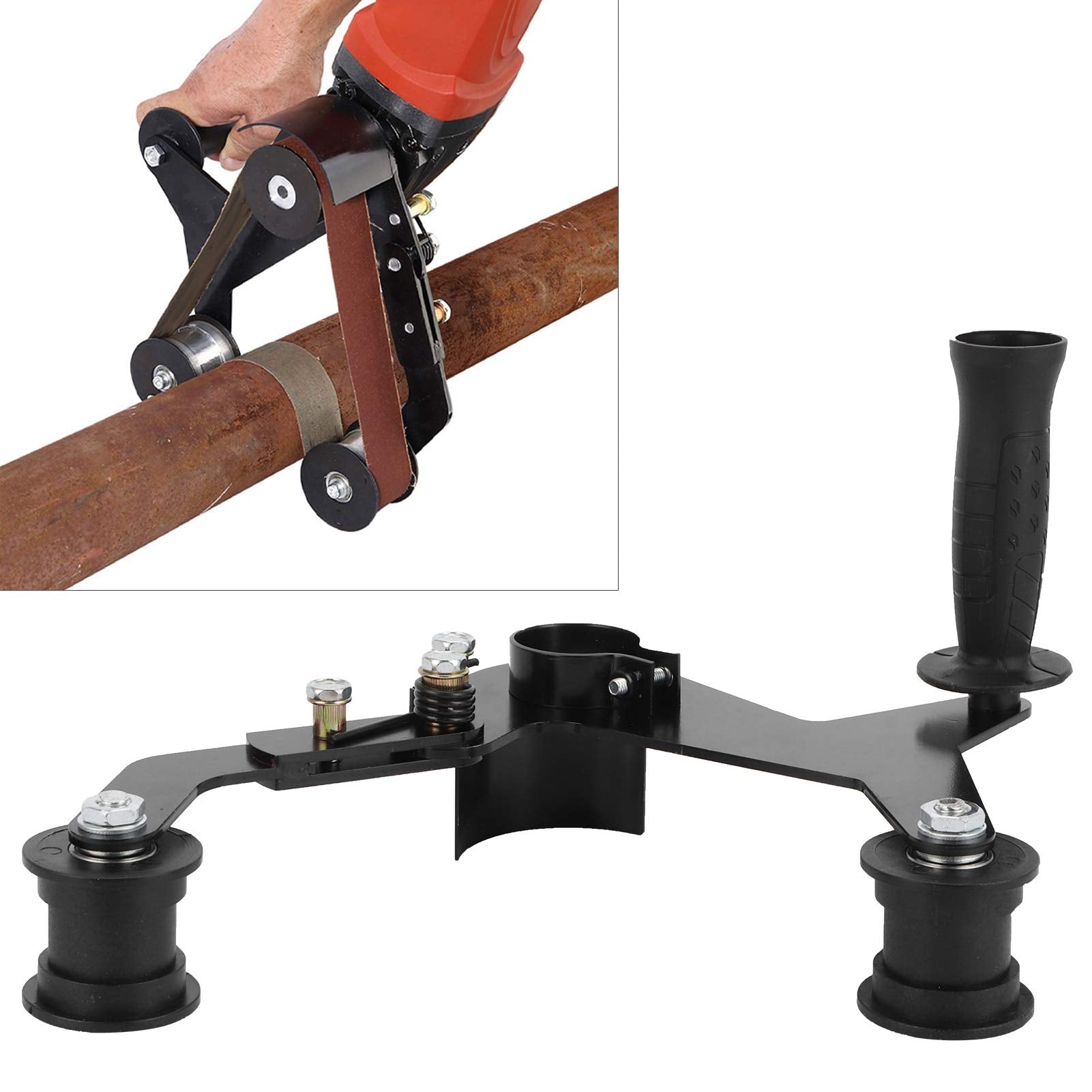 Máquina pulidora resistente al desgaste ABS + Aluminio Lijadora de banda duradera para tubos de acero inoxidable