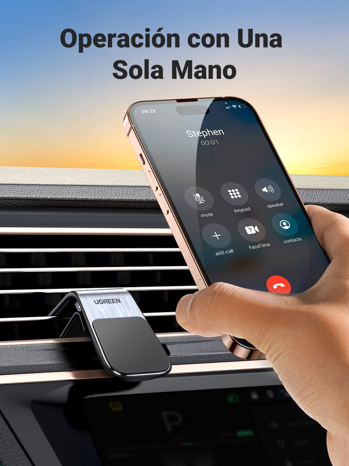 Soporte Celular UGREEN Negro Magnético para Automóvil