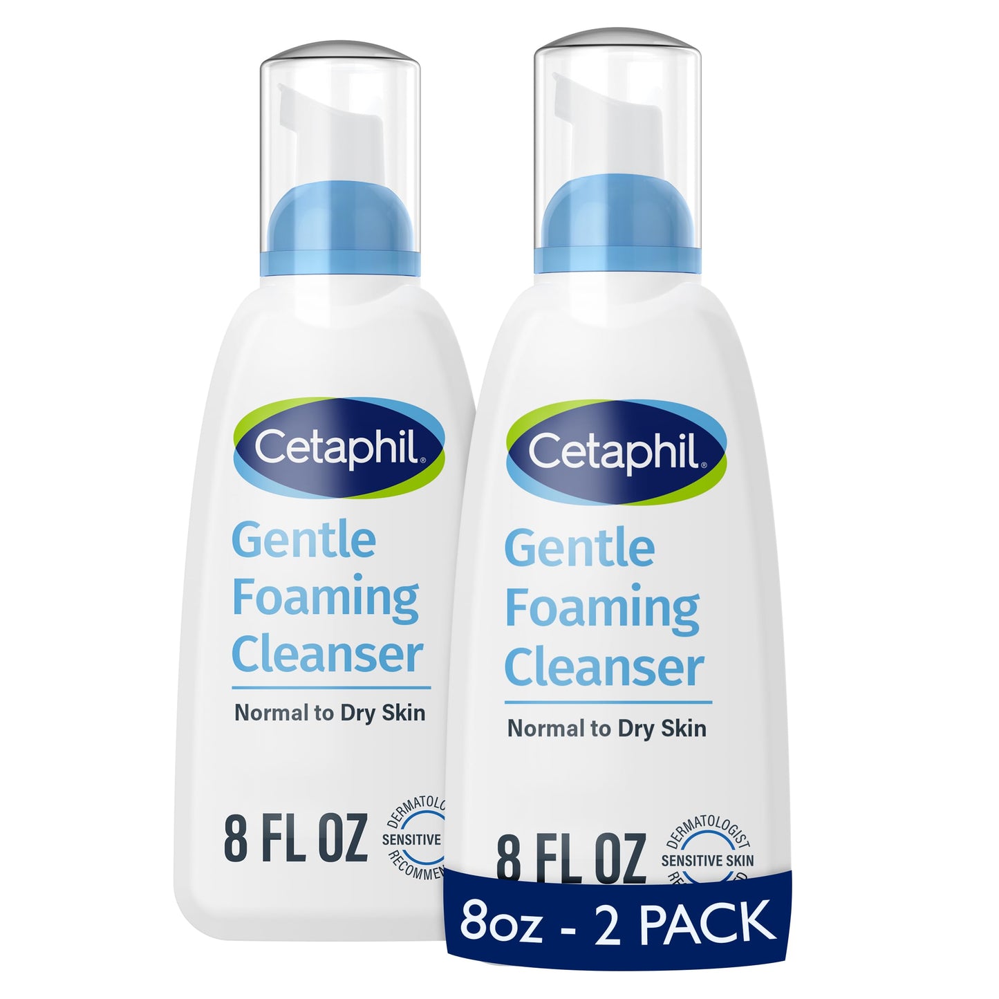 Cetaphil Cetaphil Gentle Goaming Cleanser, Fragrance-free, 8 ounce, Paquete de 2