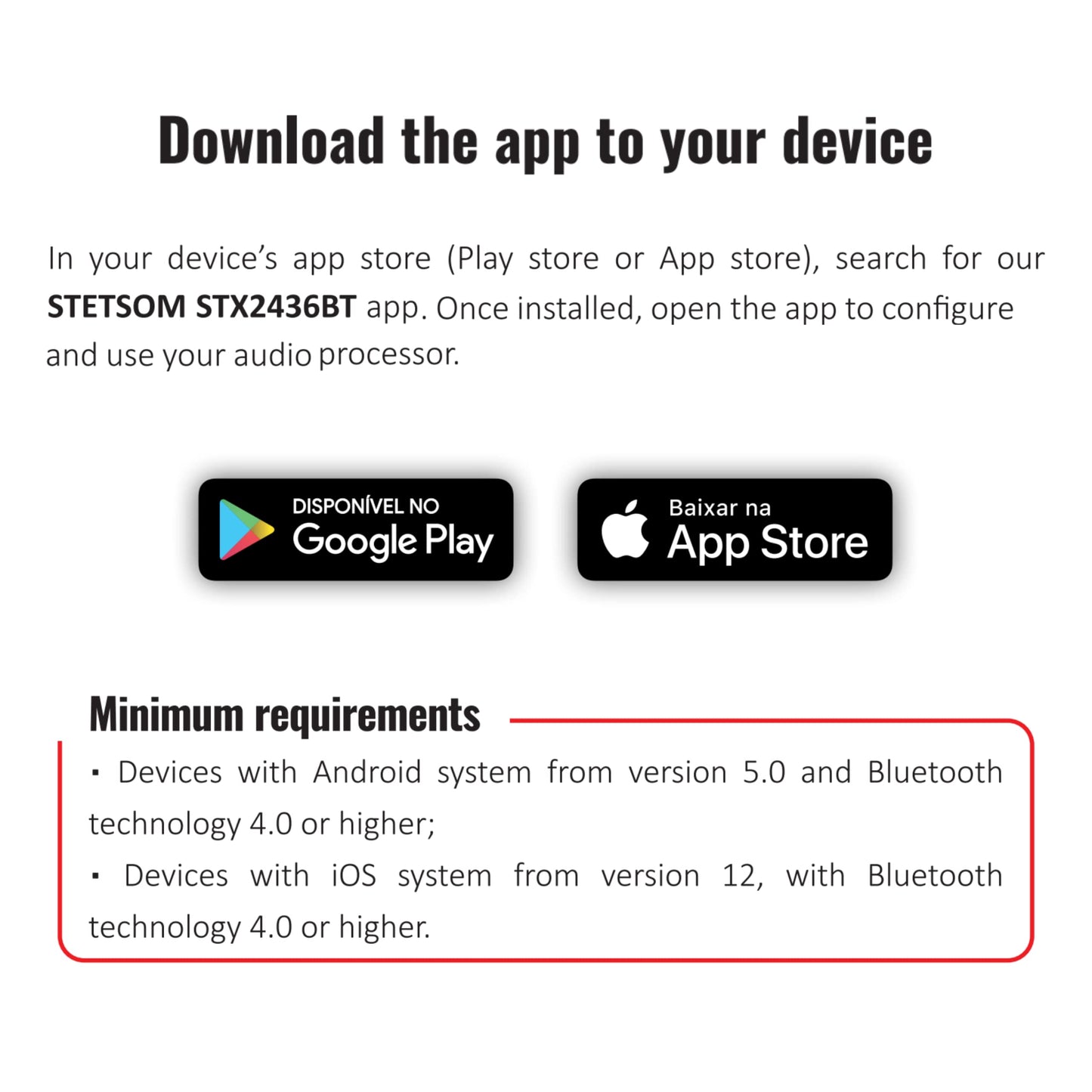 Stetsom STX 2436 BT DSP Bluetooth (nueva versión 2022) Procesador de señal digital completo bandas gráfico ecualizador de alta precisión filtros cruzados voltímetro