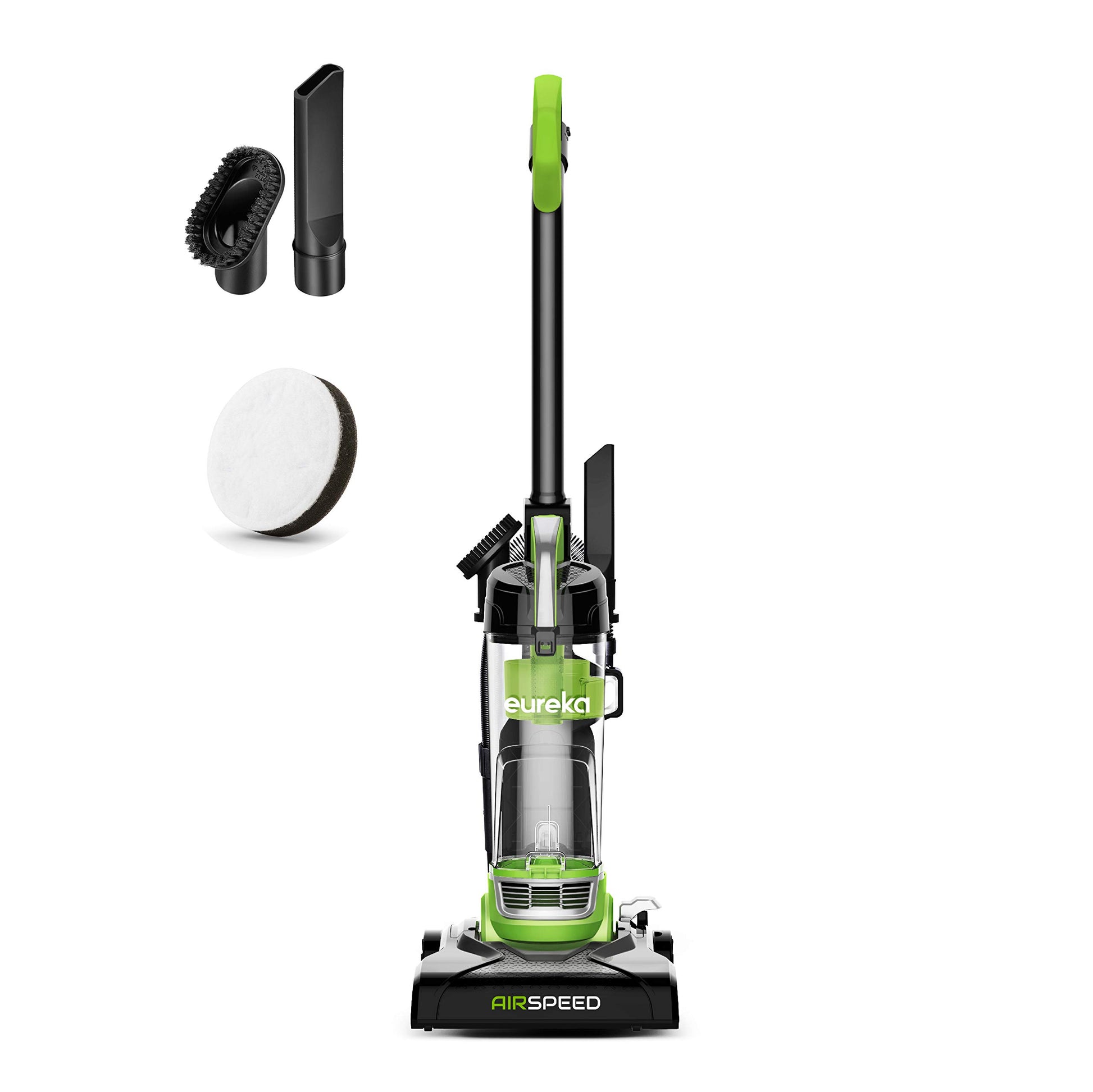 Aspiradora Vertical Eureka Verde Ultraligera Potente sin Bolsa para Alfombra y Piso con Filtro de Repuesto